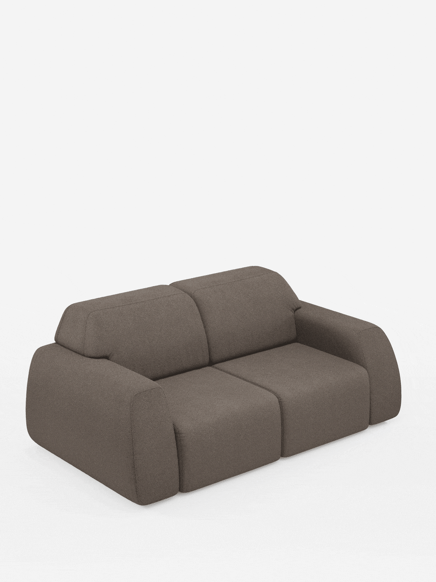 Orbit 2- and 3-seater sofa with sliding seats - fully removable cover in stain-resistant cotton-effect fabric T33