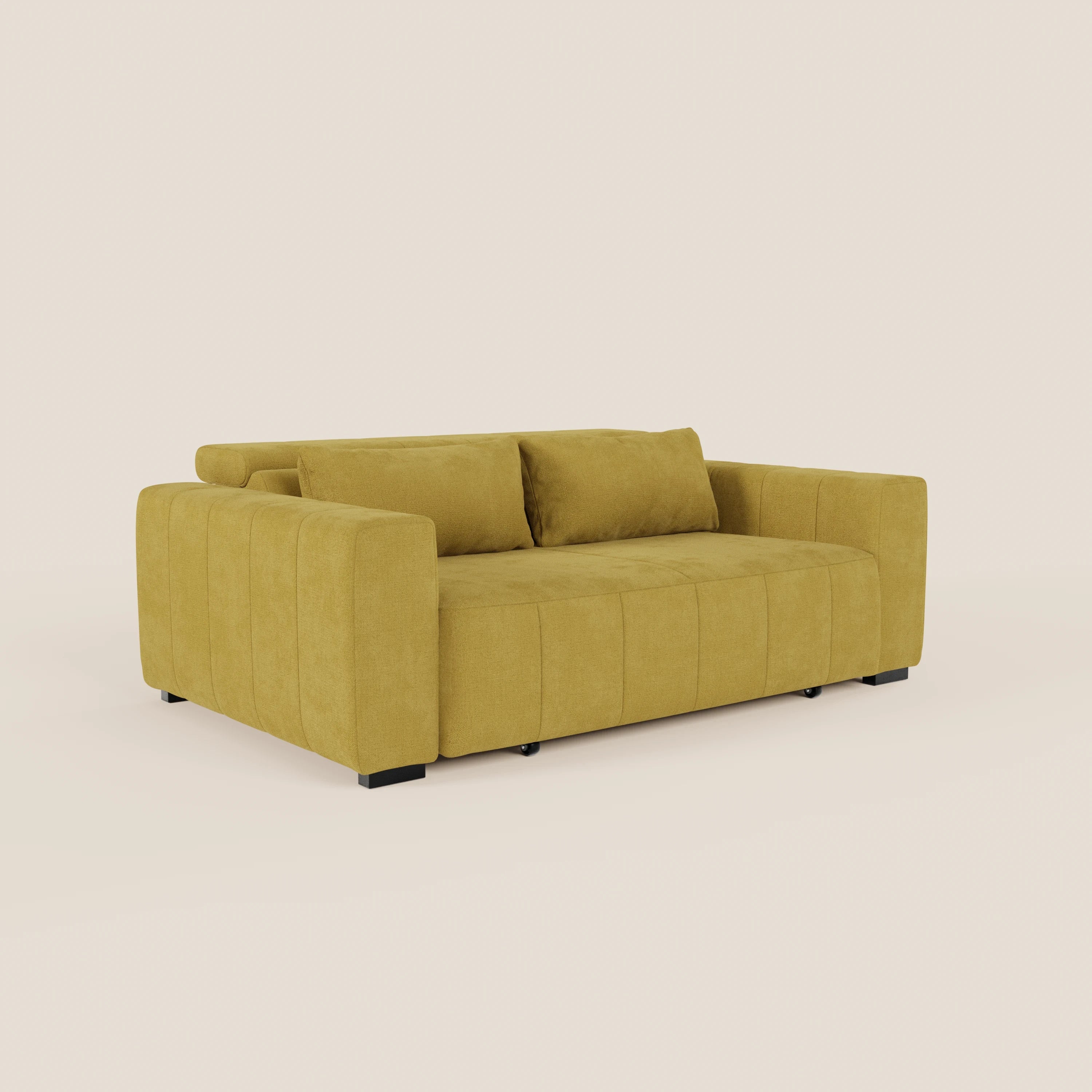 Doric divano 3 posti con sedute allungabili tramite relax elettrico - poggiatesta reclinabile in tessuto smacchiabile T23 - divani.store