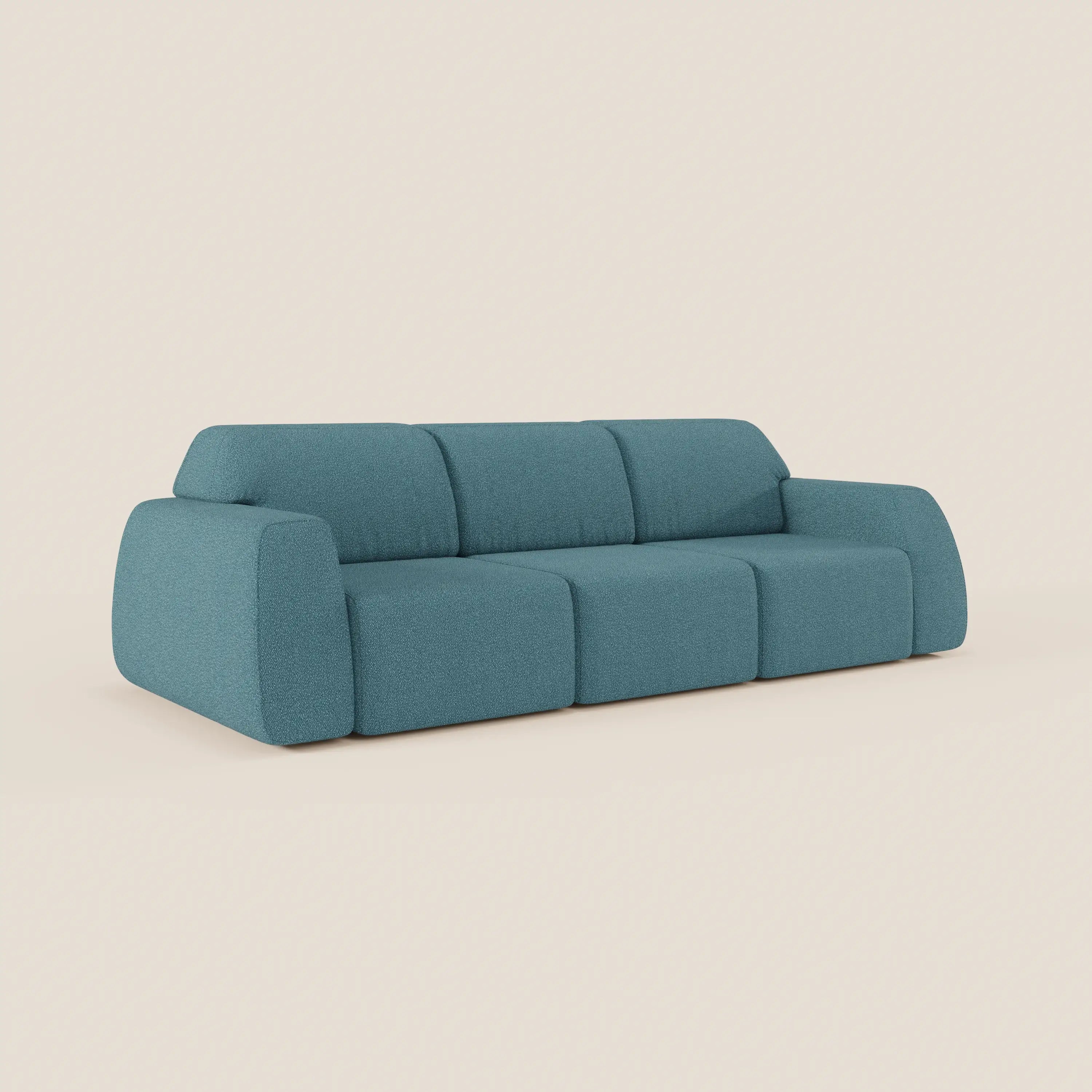 Orbit divano con 3 sedute scorrevoli e allungabili in tessuto effetto cotone smacchiabile T33 - divani.store