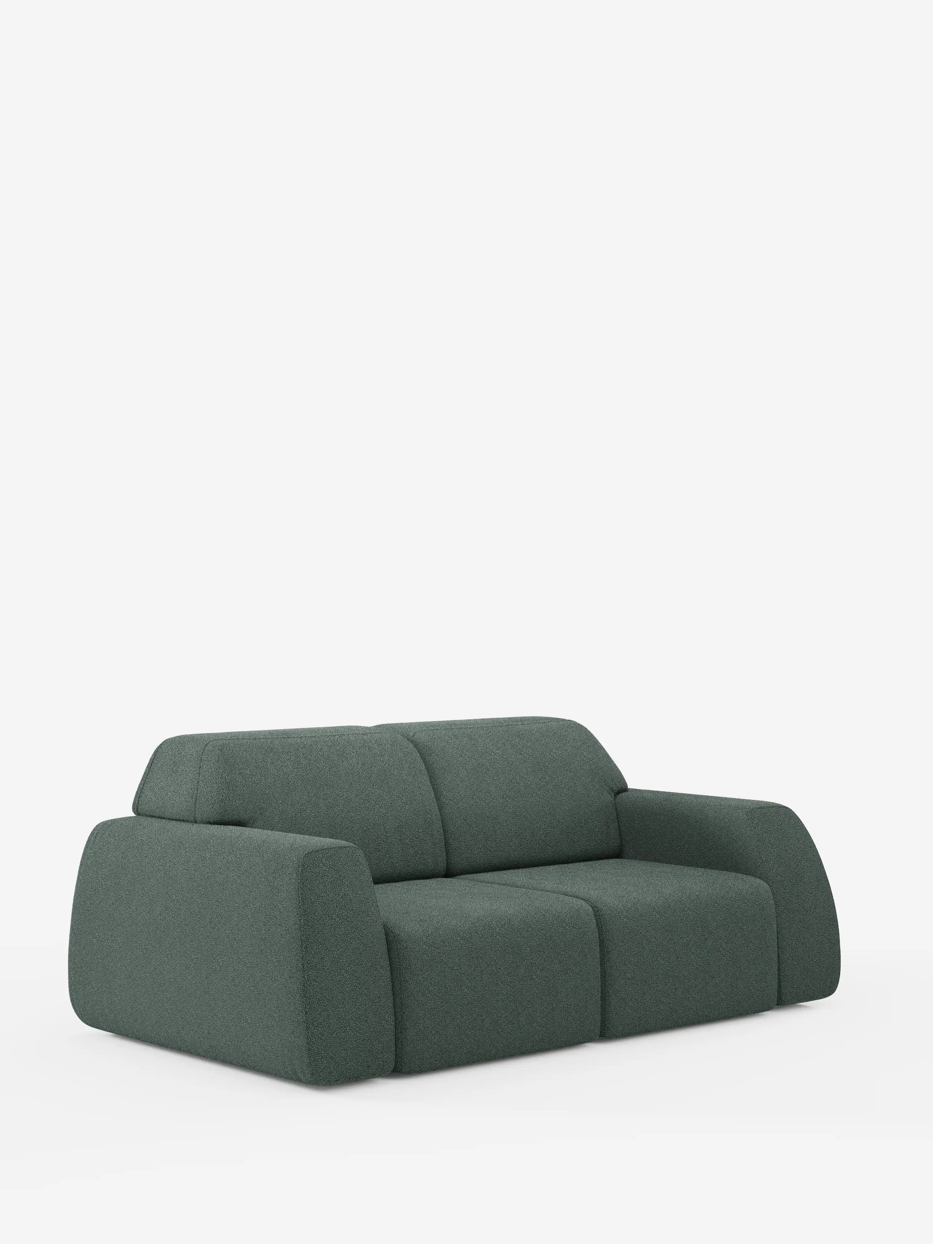 Orbit 2- and 3-seater sofa with sliding seats - fully removable cover in stain-resistant cotton-effect fabric T33