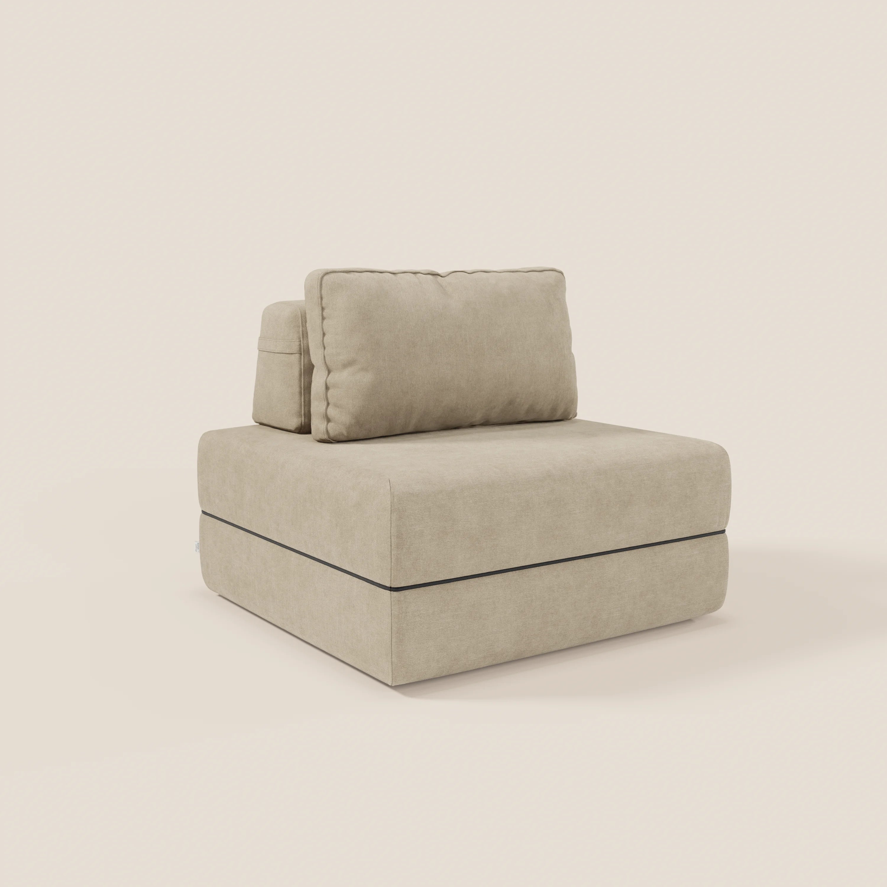 Rift poltrona letto con materasso alto 22 cm e memory foam - schienale mobile e tessuto smacchiabile T31 - divani.store