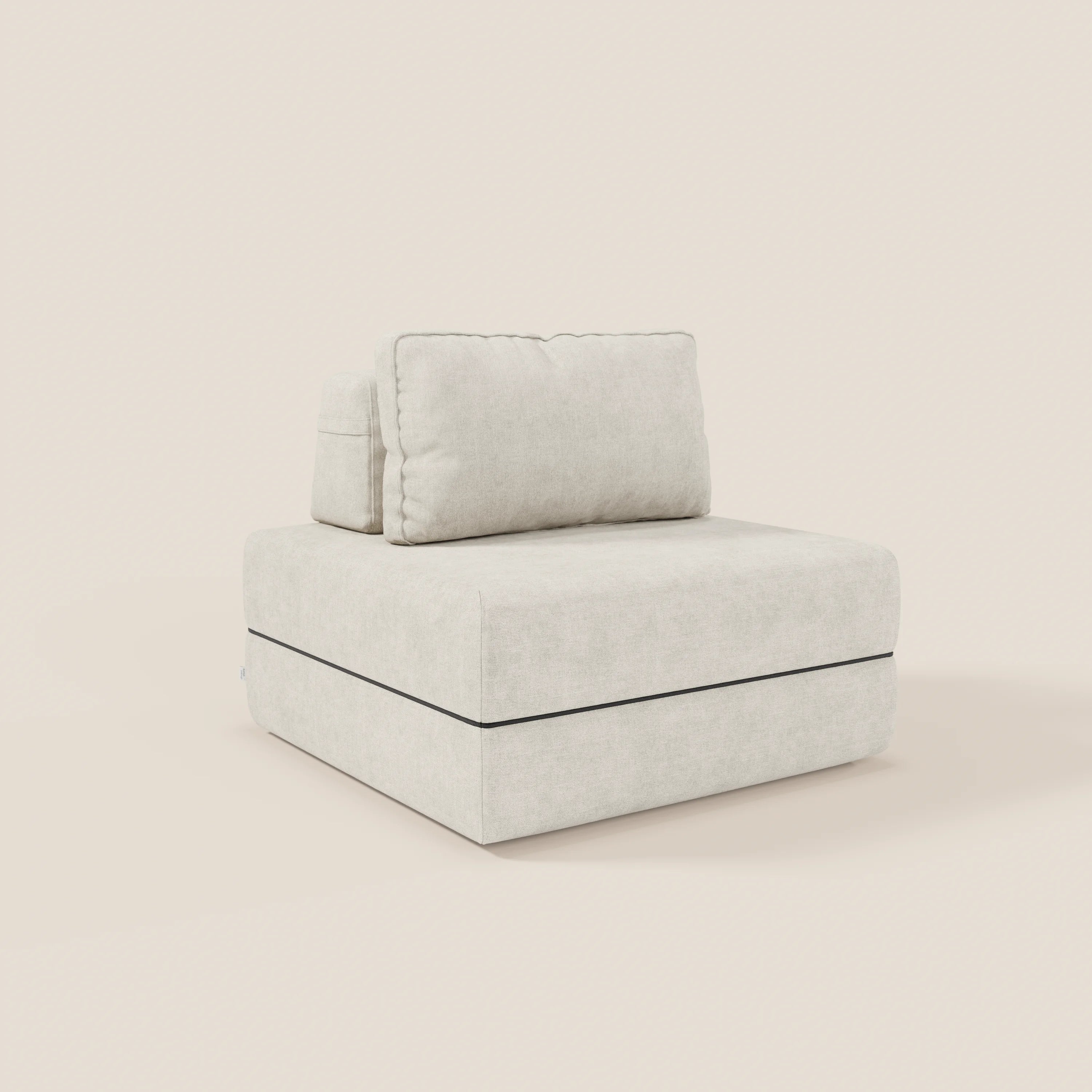 Rift poltrona letto con materasso alto 22 cm e memory foam - schienale mobile e tessuto smacchiabile T31 - divani.store