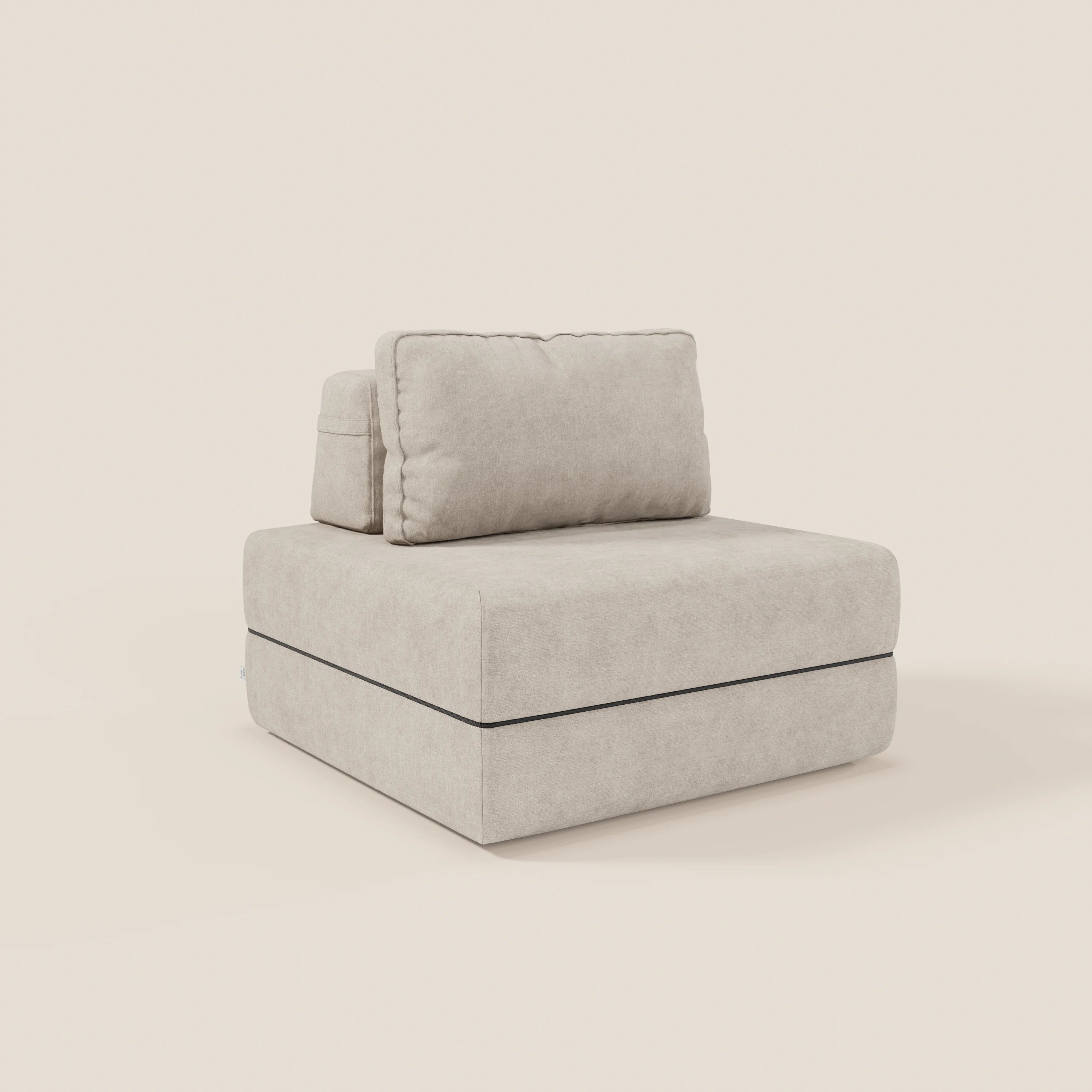 Rift poltrona letto con materasso alto 22 cm e memory foam - schienale mobile e tessuto smacchiabile T31 - divani.store