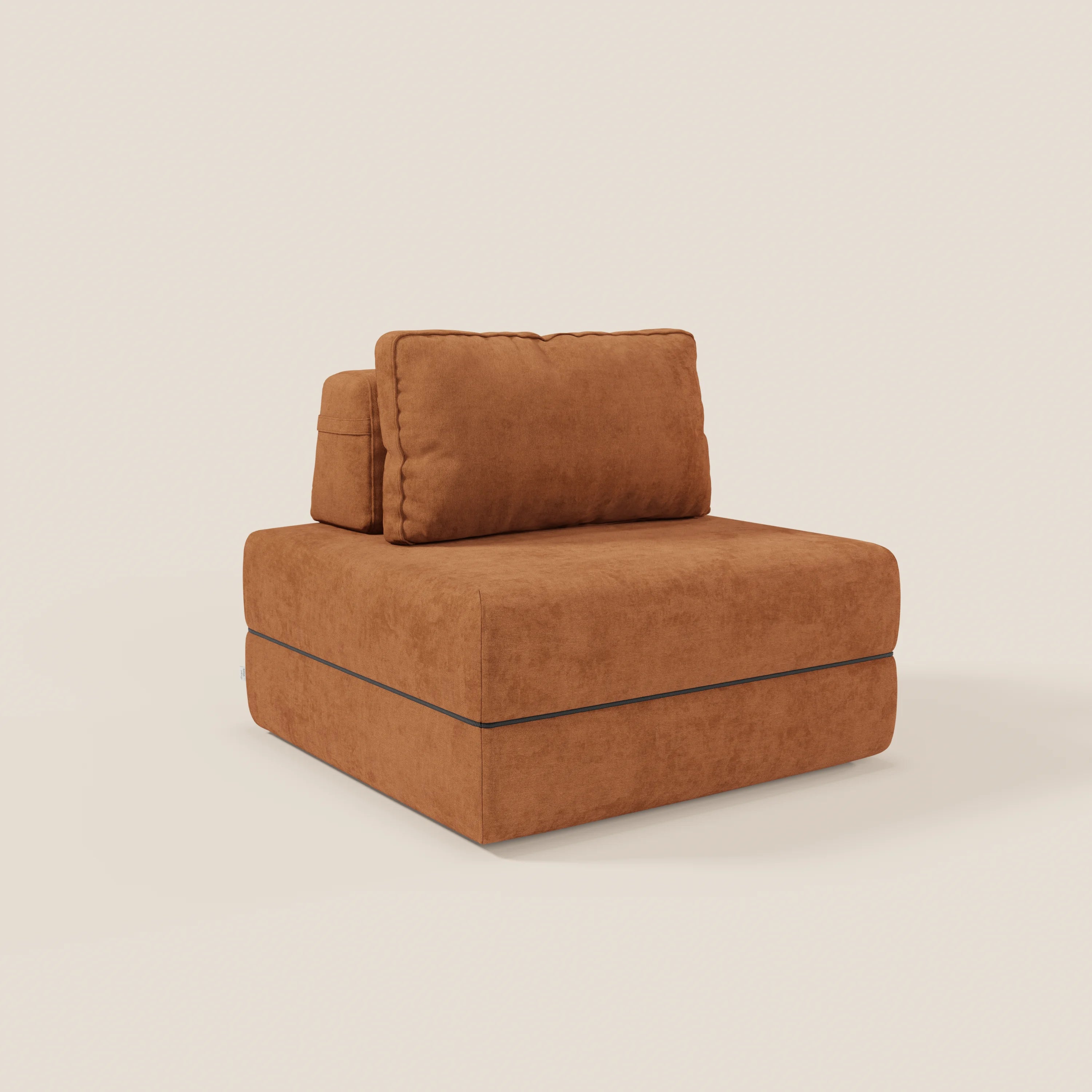 Rift poltrona letto con materasso alto 22 cm e memory foam - schienale mobile e tessuto smacchiabile T31 - divani.store