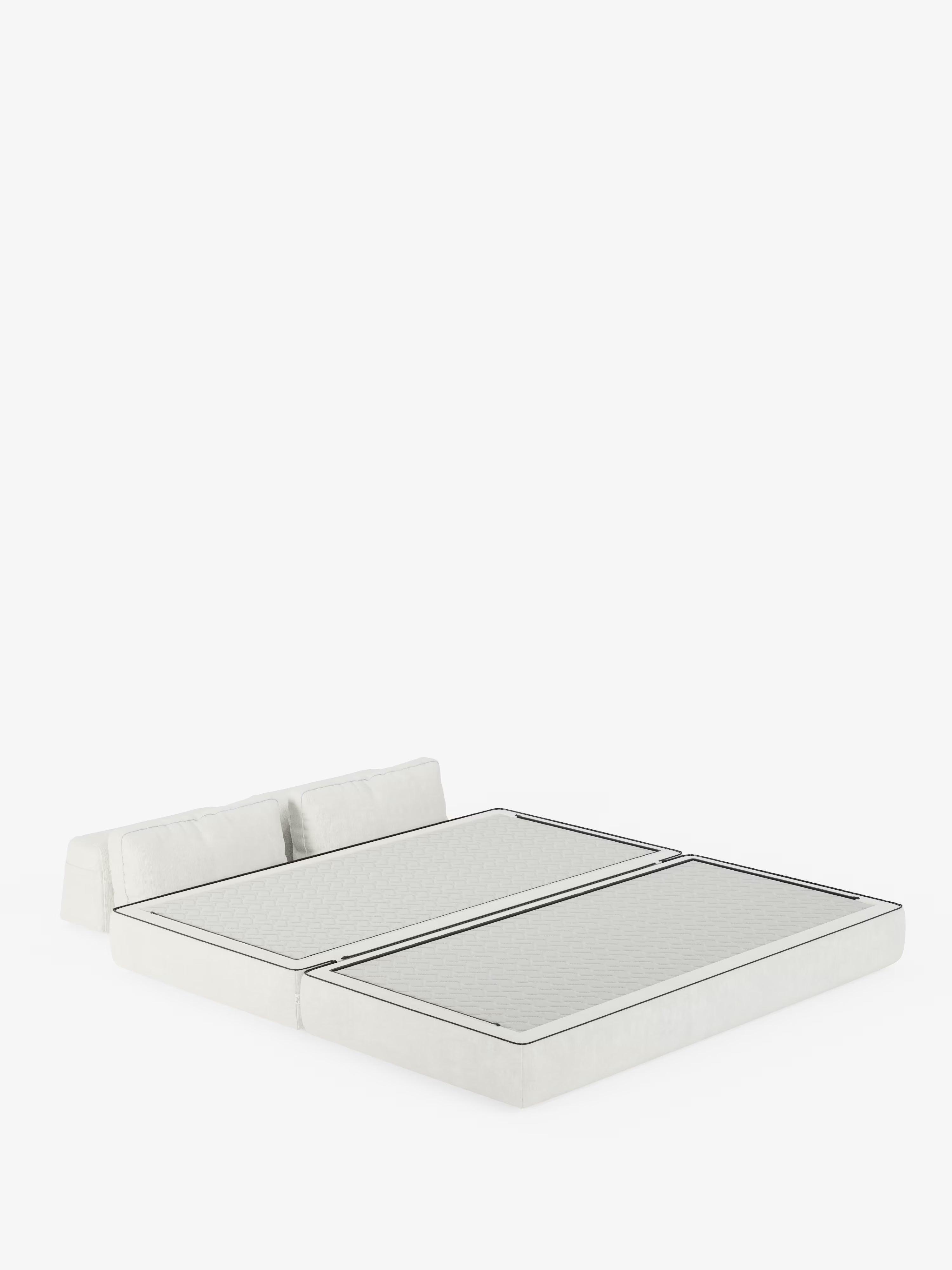 Rift divano letto matrimoniale 2 posti e 3 posti con schienali mobili - materasso alto 24 cm e memory foam in tessuto smacchiabile T31