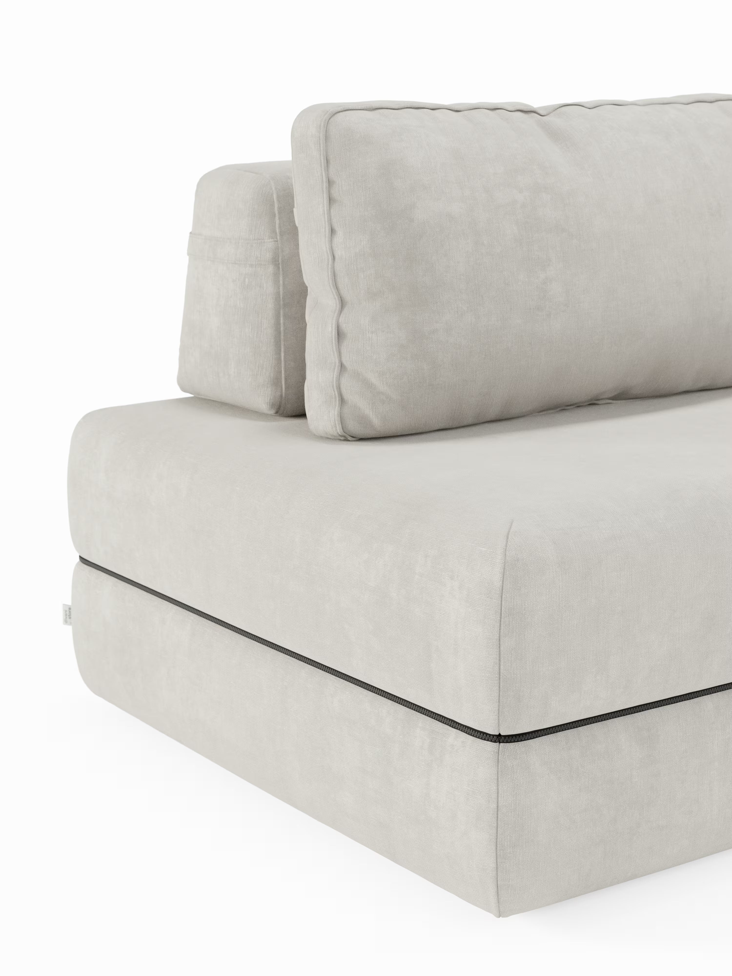 Rift divano letto matrimoniale 2 posti e 3 posti con schienali mobili - materasso alto 24 cm e memory foam in tessuto smacchiabile T31