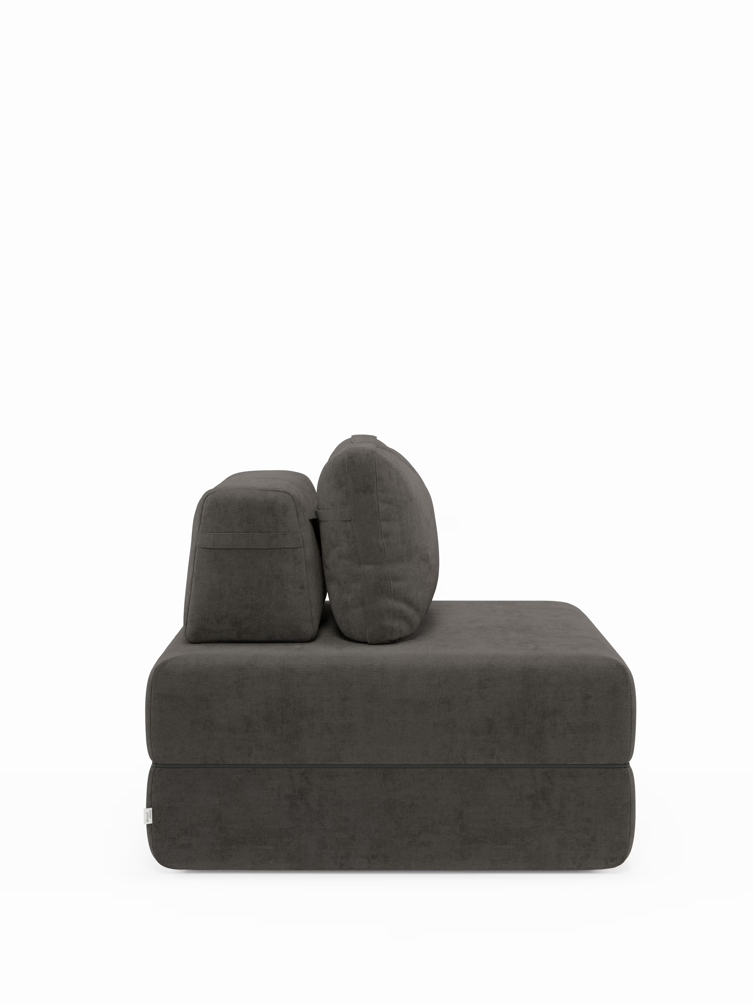 Rift poltrona letto con materasso alto 24 cm e memory foam - schienale mobile e tessuto smacchiabile T31