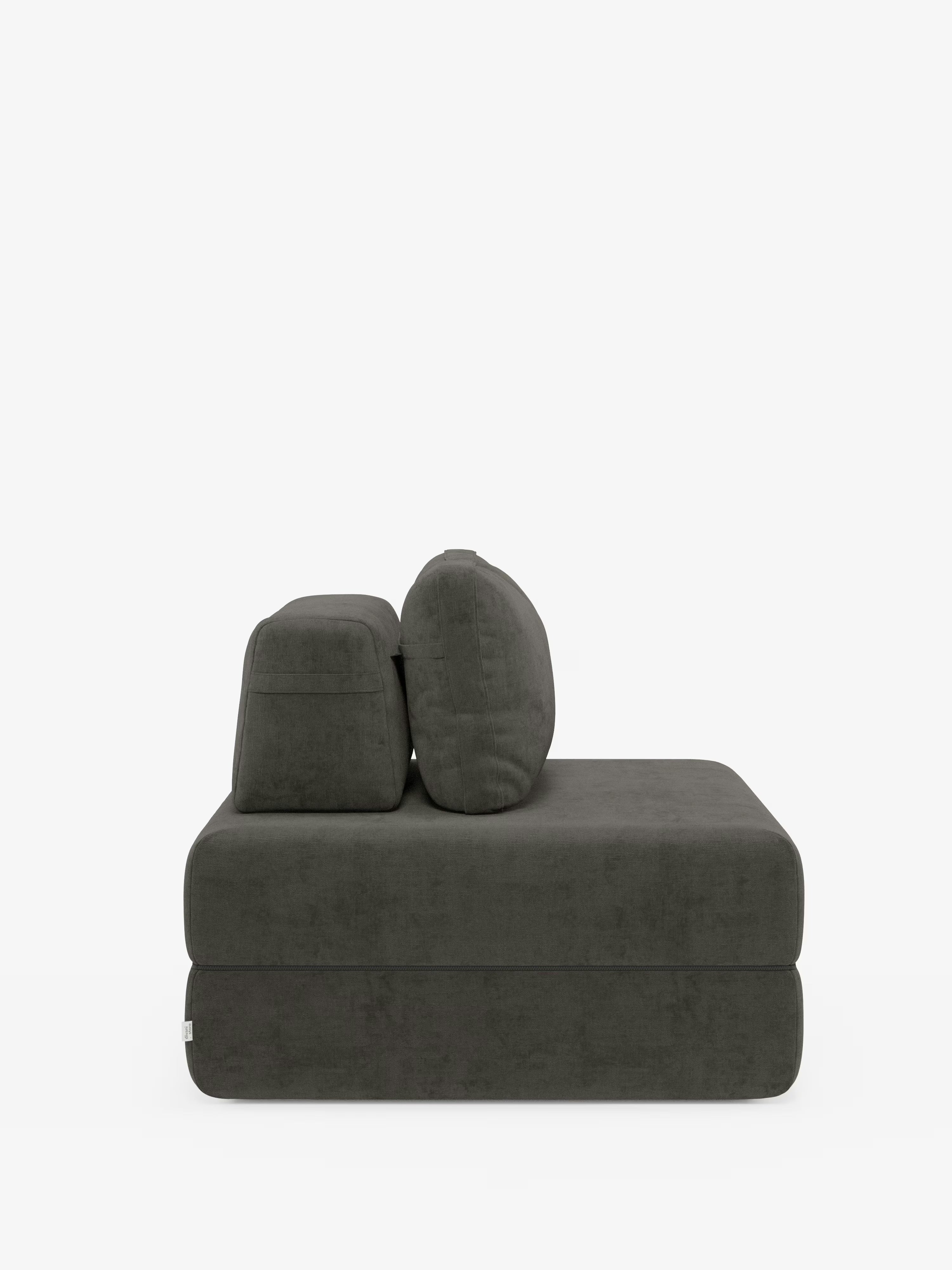 Rift fauteuil-lit avec matelas haut de 24 cm et mousse à mémoire de forme - dossier mobile et tissu antitache T31