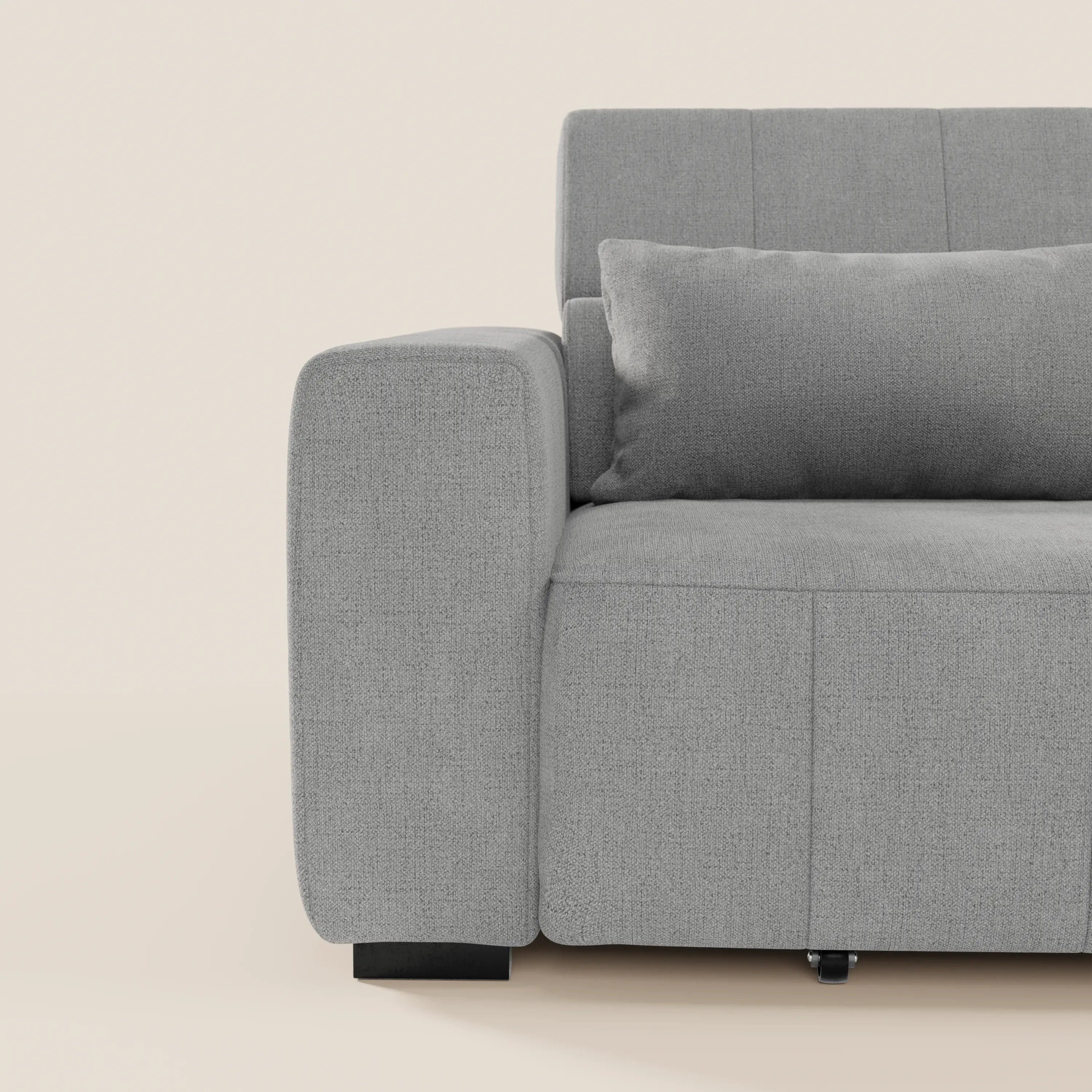 Doric divano 3 posti con sedute allungabili tramite relax elettrico - poggiatesta reclinabile in tessuto smacchiabile T23 - divani.store