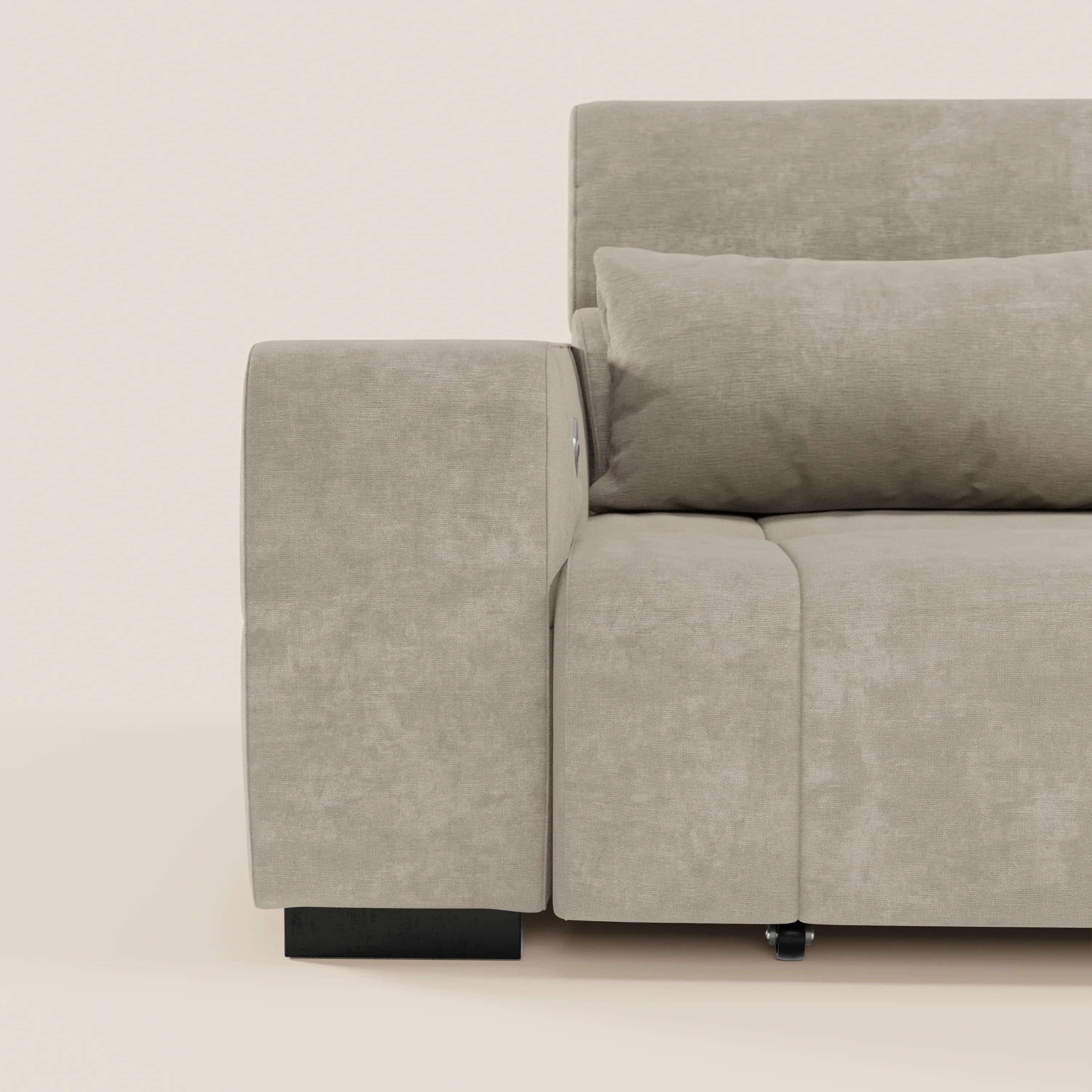 Monarch Divano con Relax Elettrico per allungamento sedute e Poggiatesta Reclinabile in tessuto morbido smacchiabile T31 - divani.store