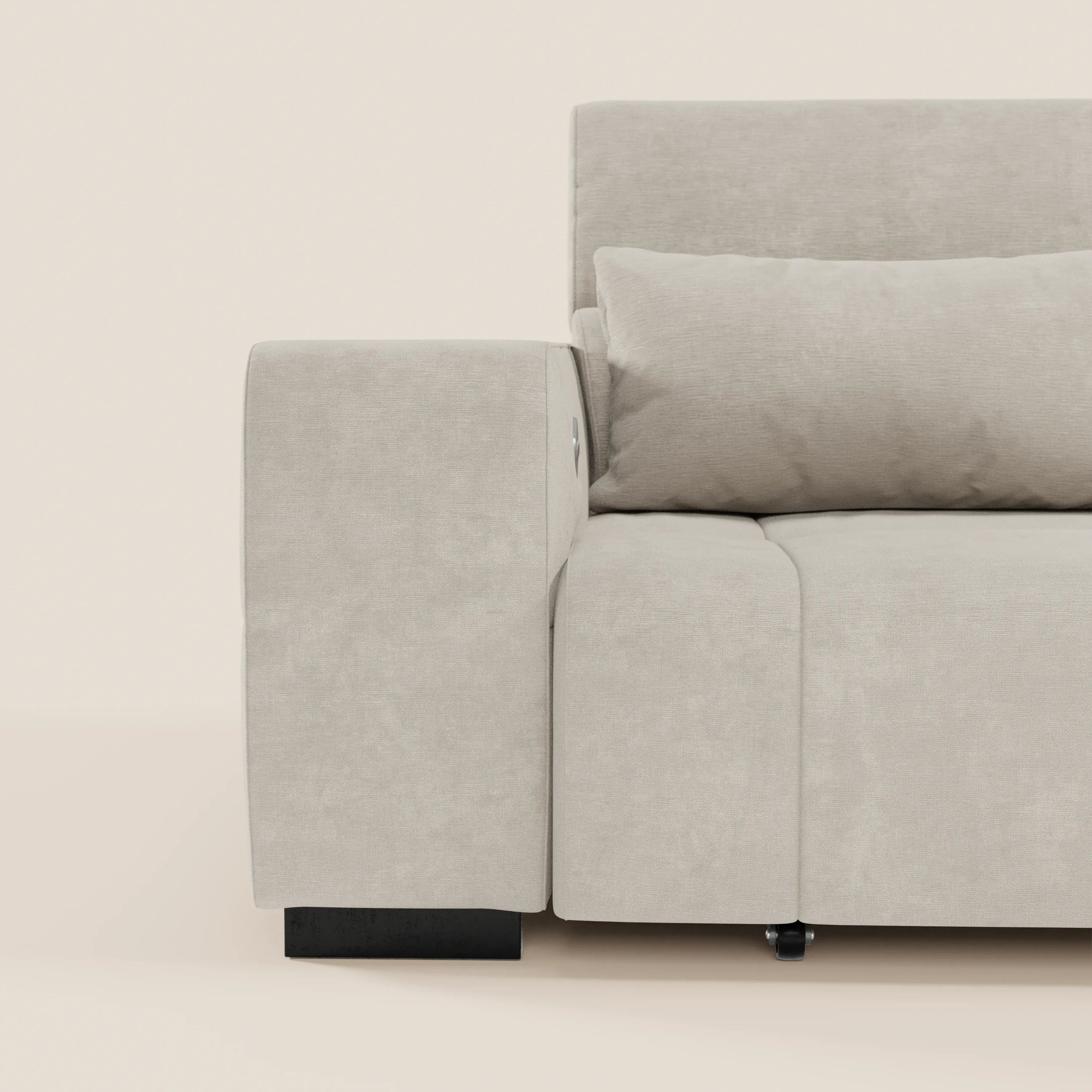 Monarch Divano con Relax Elettrico per allungamento sedute e Poggiatesta Reclinabile in tessuto morbido smacchiabile T31 - divani.store