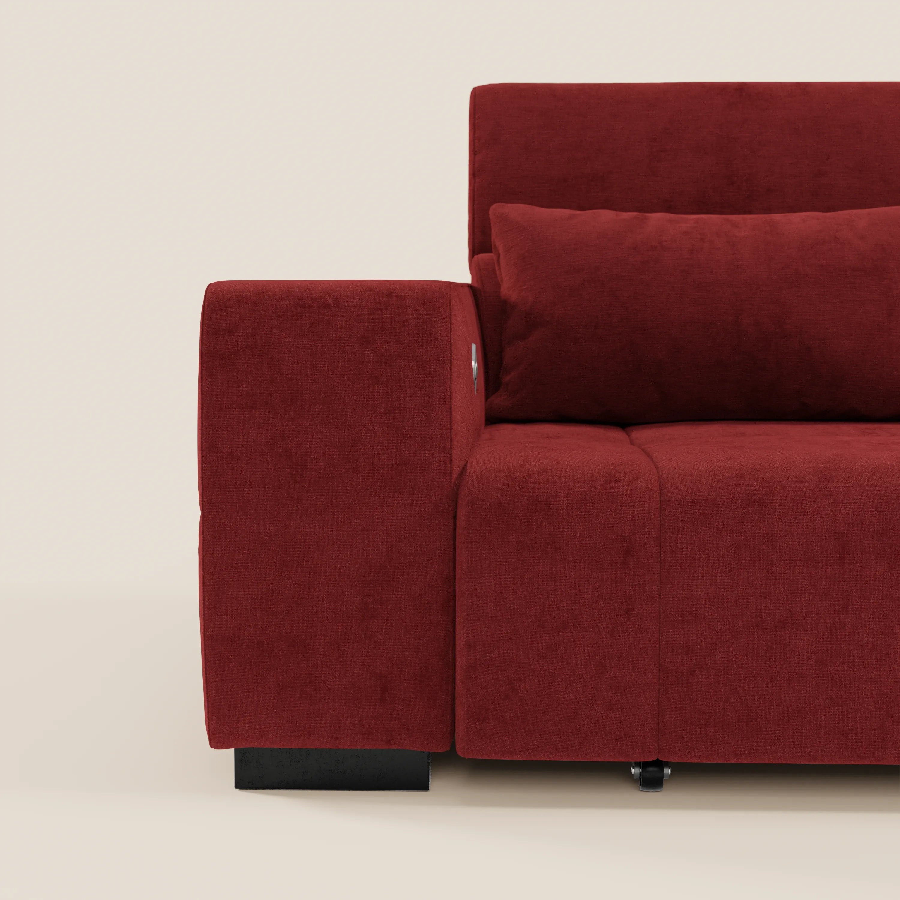 Monarch Divano con Relax Elettrico per allungamento sedute e Poggiatesta Reclinabile in tessuto morbido smacchiabile T31 - divani.store