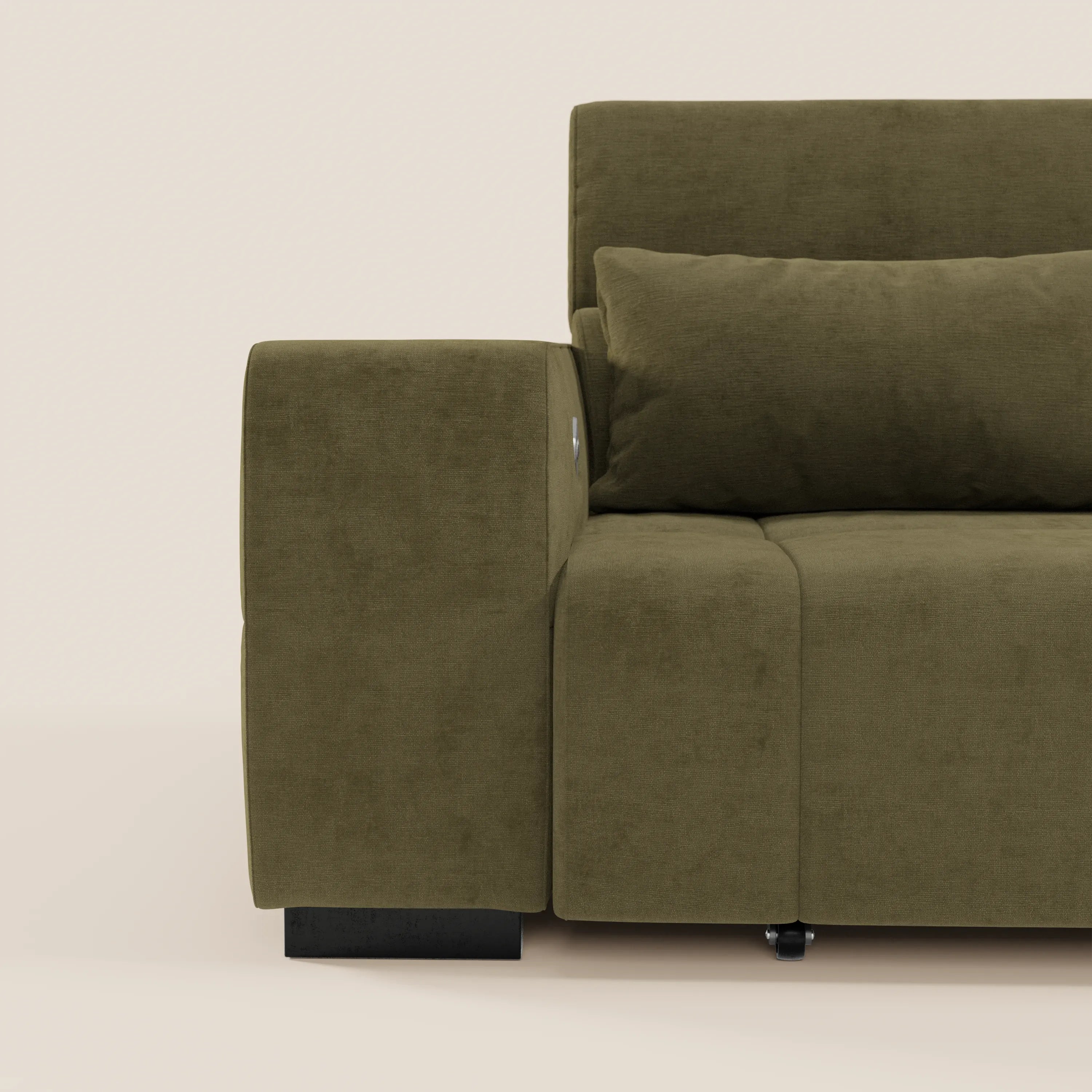 Monarch Divano con Relax Elettrico per allungamento sedute e Poggiatesta Reclinabile in tessuto morbido smacchiabile T31 - divani.store