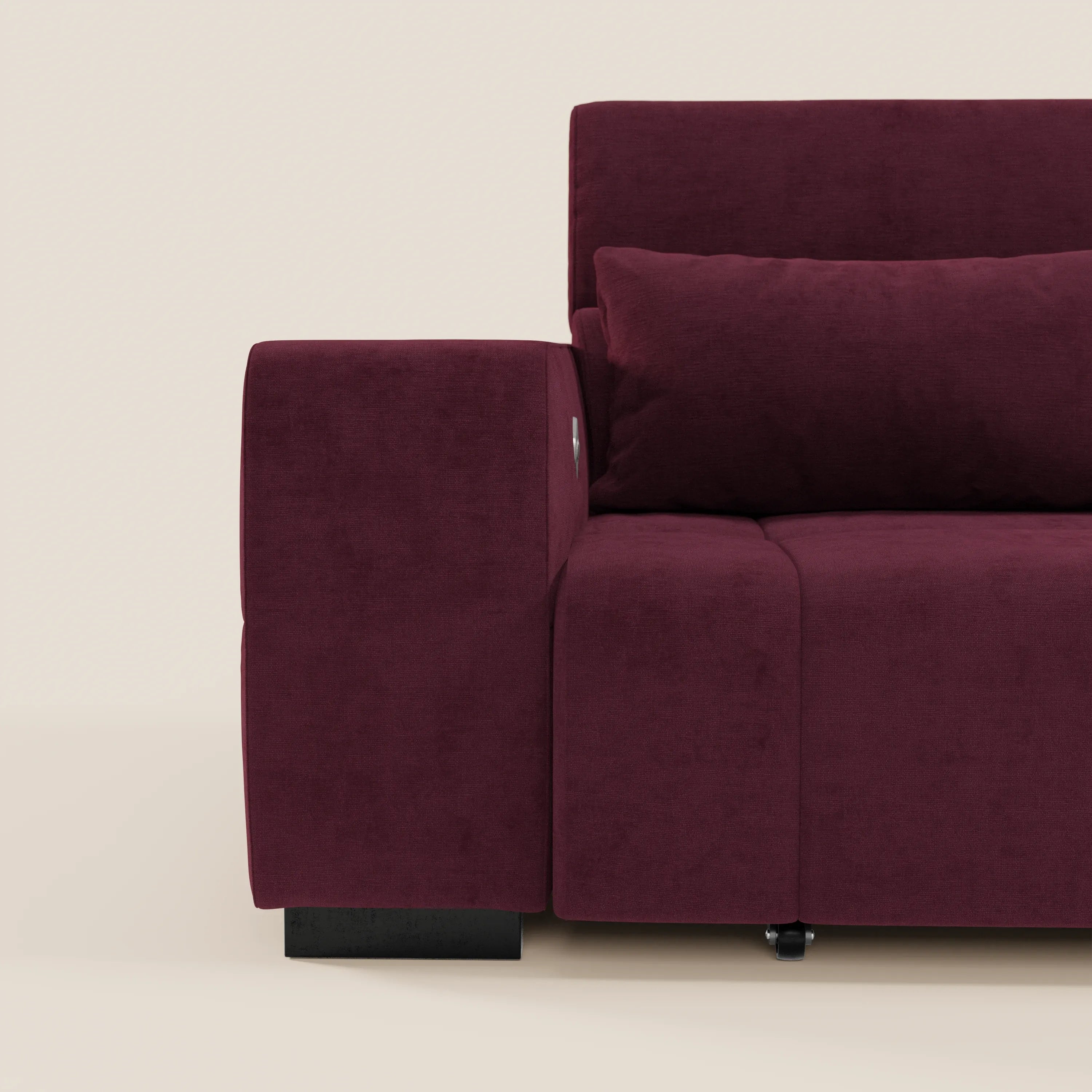 Monarch Divano con Relax Elettrico per allungamento sedute e Poggiatesta Reclinabile in tessuto morbido smacchiabile T31 - divani.store