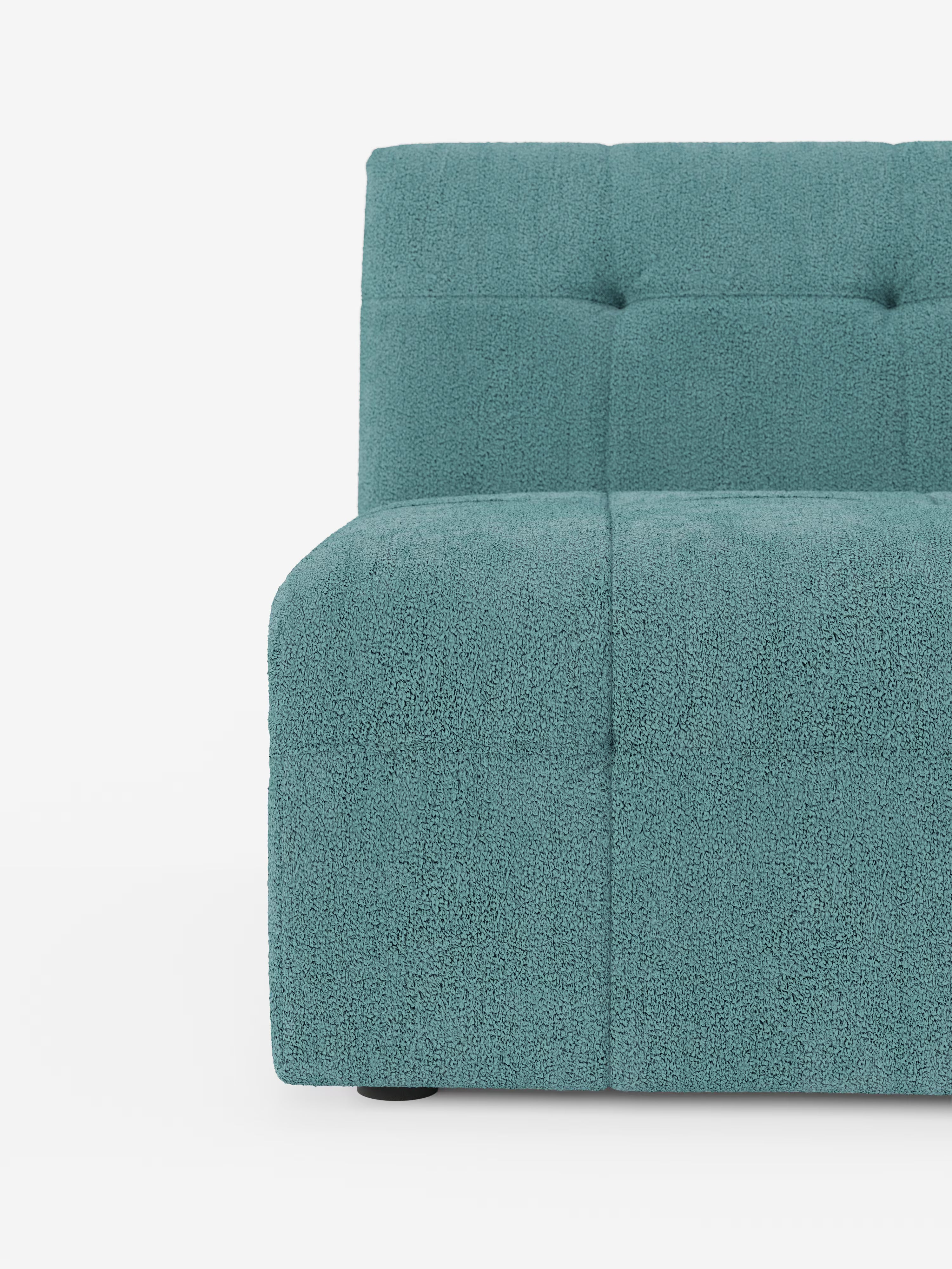 Mosaic módulo sillón 77 cm en bouclé - capitoné y diseño en tejido antimanchas T21