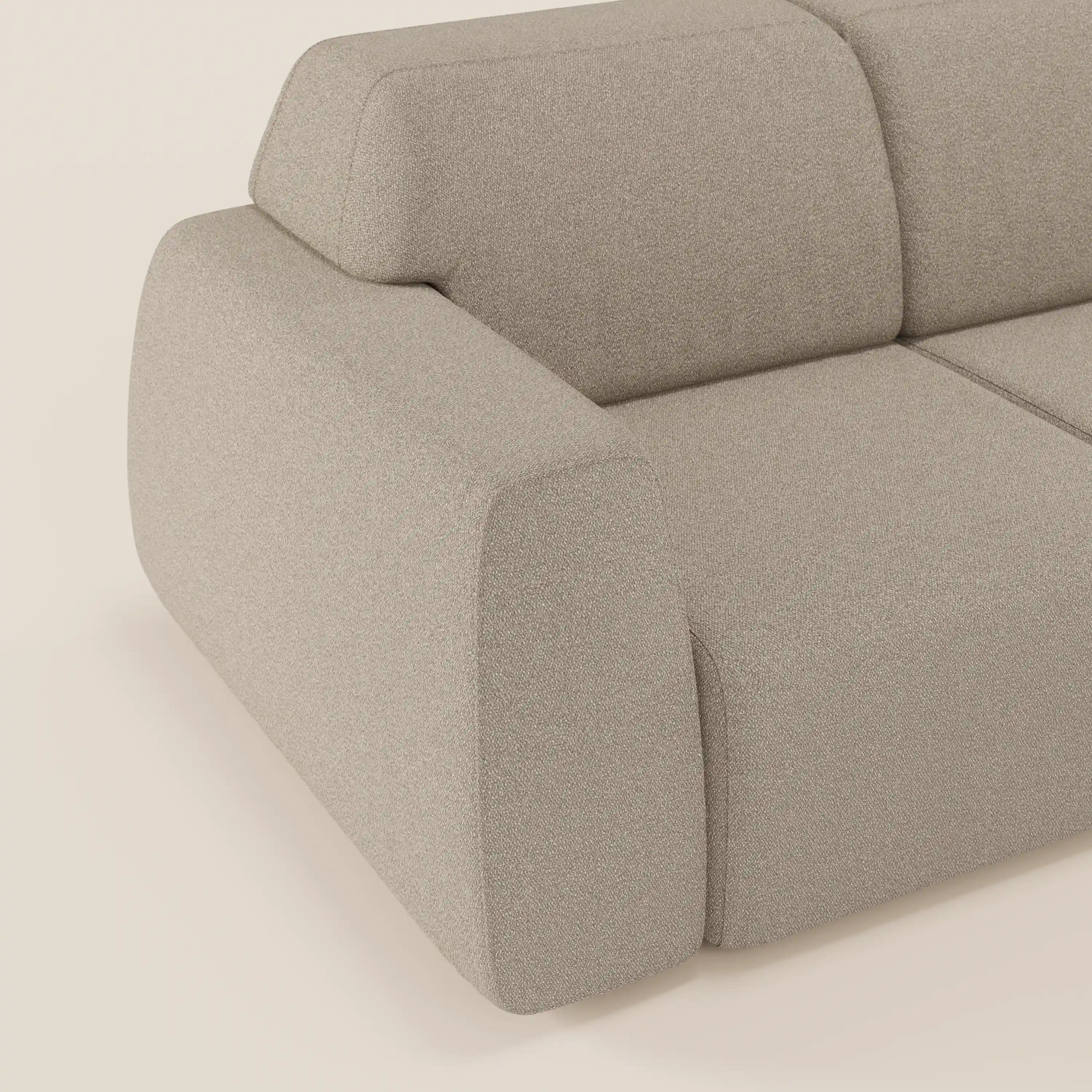 Orbit Divano angolare con penisola reversibile e tutte le sedute allungabili in tessuto smacchiabile effetto cotone T33 - divani.store
