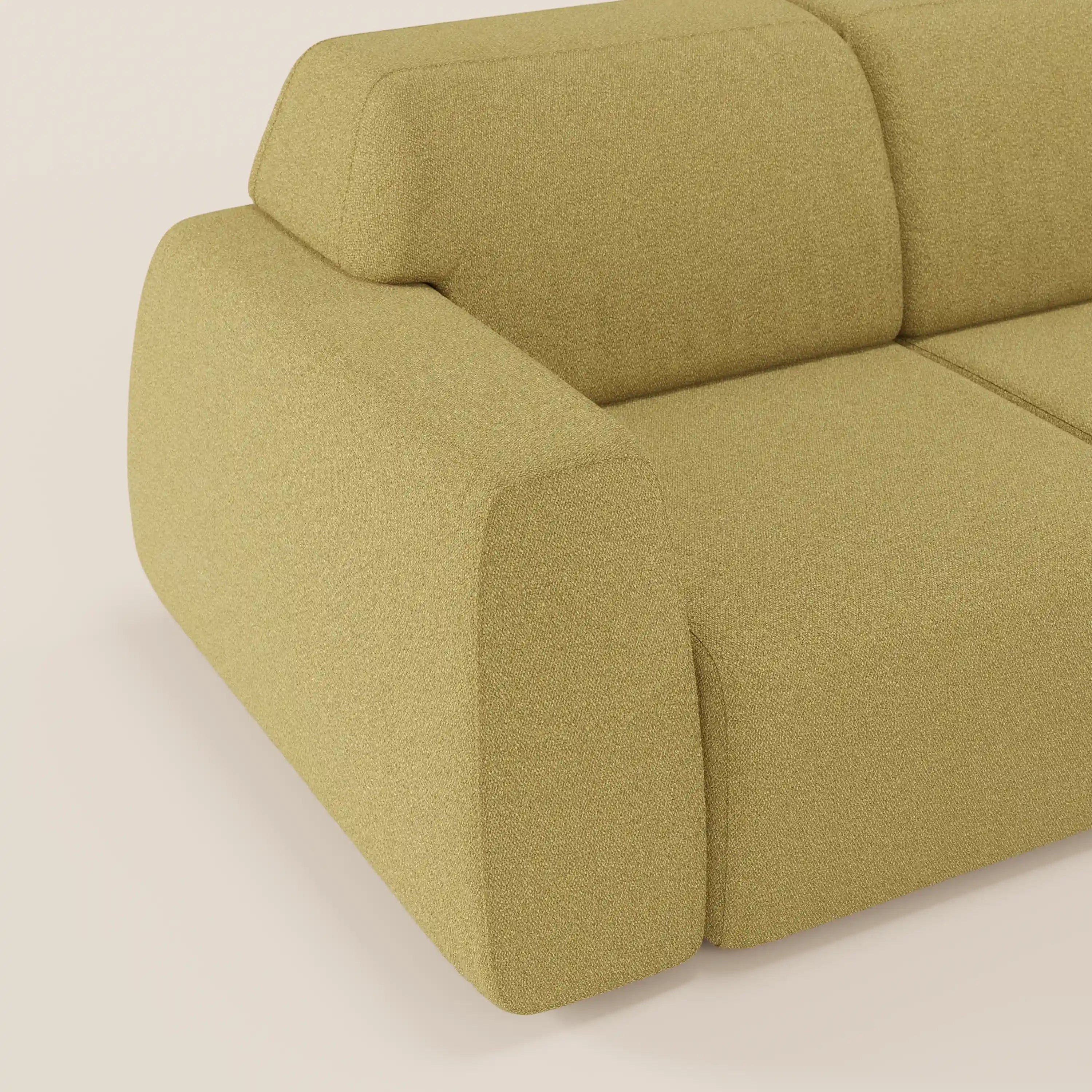 Orbit Divano angolare con penisola reversibile e tutte le sedute allungabili in tessuto smacchiabile effetto cotone T33 - divani.store