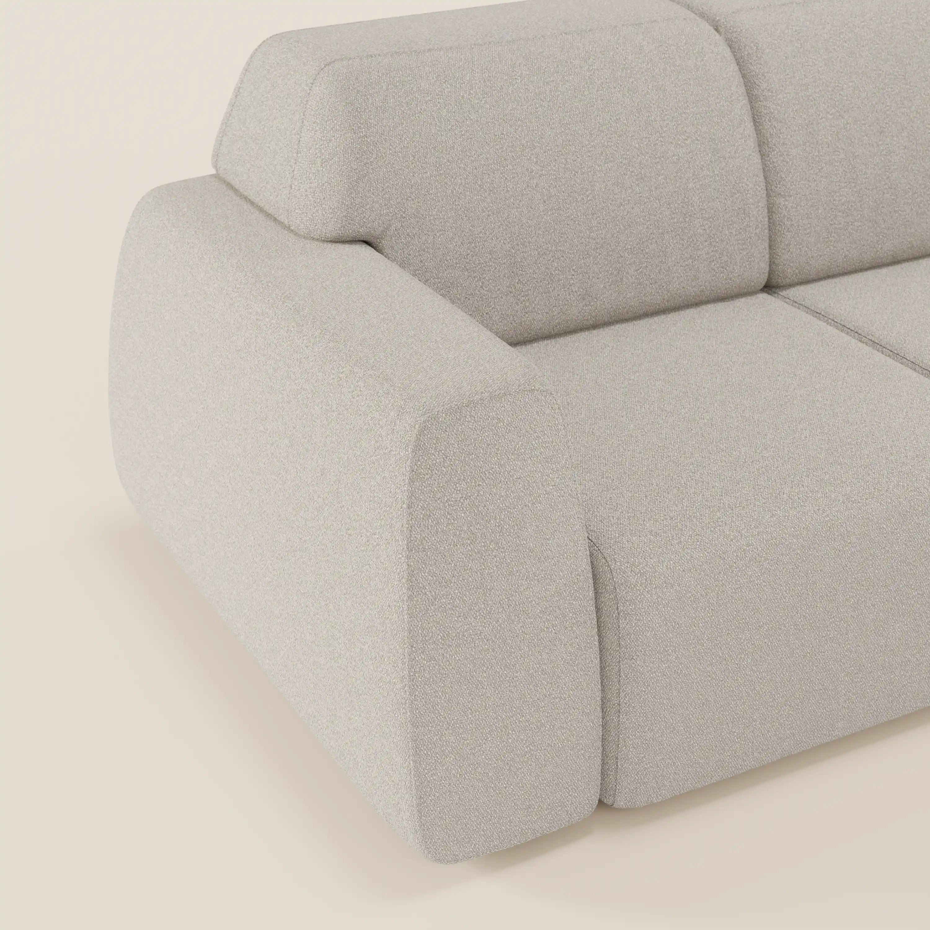 Orbit Divano angolare con penisola reversibile e tutte le sedute allungabili in tessuto smacchiabile effetto cotone T33 - divani.store