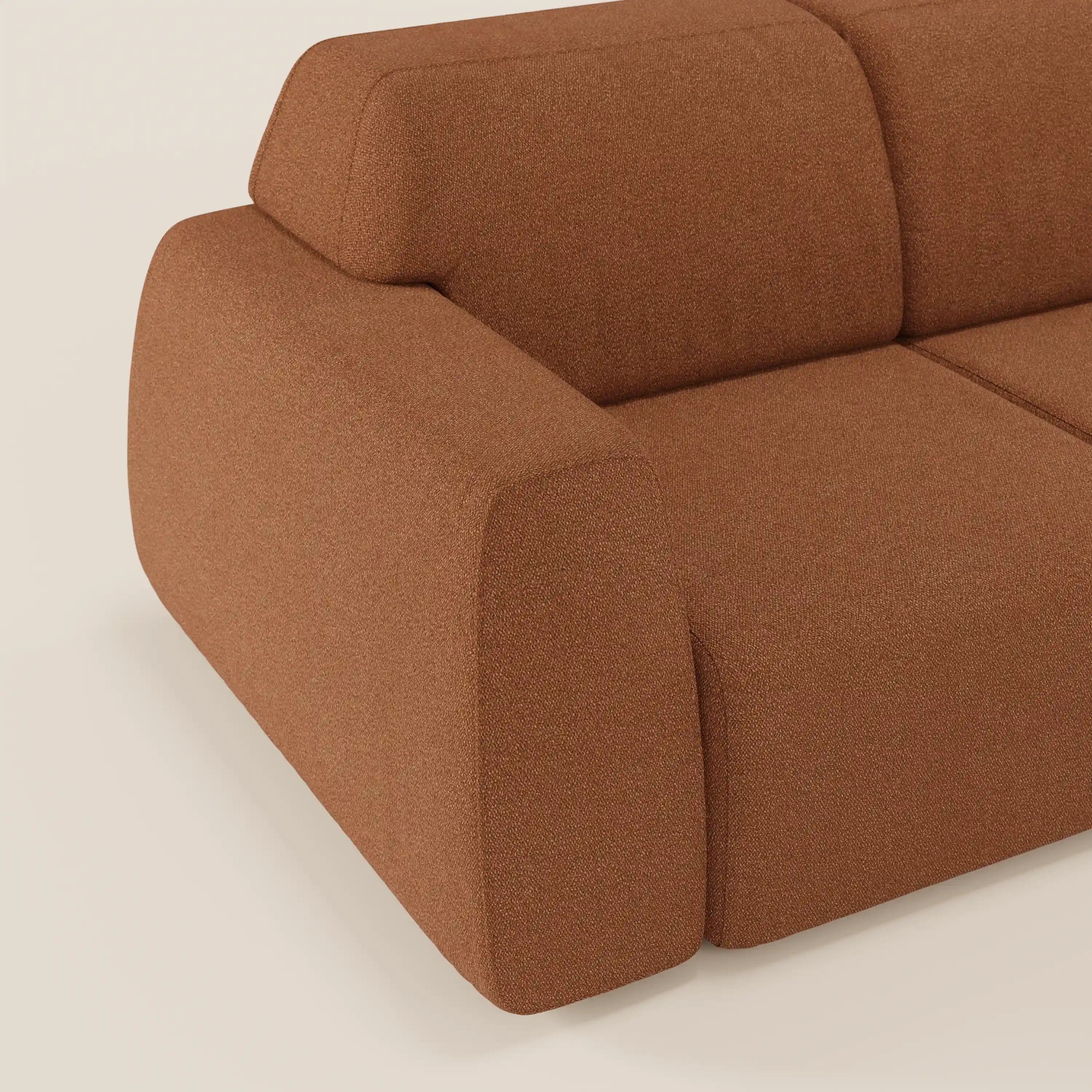 Orbit Divano angolare con penisola reversibile e tutte le sedute allungabili in tessuto smacchiabile effetto cotone T33 - divani.store