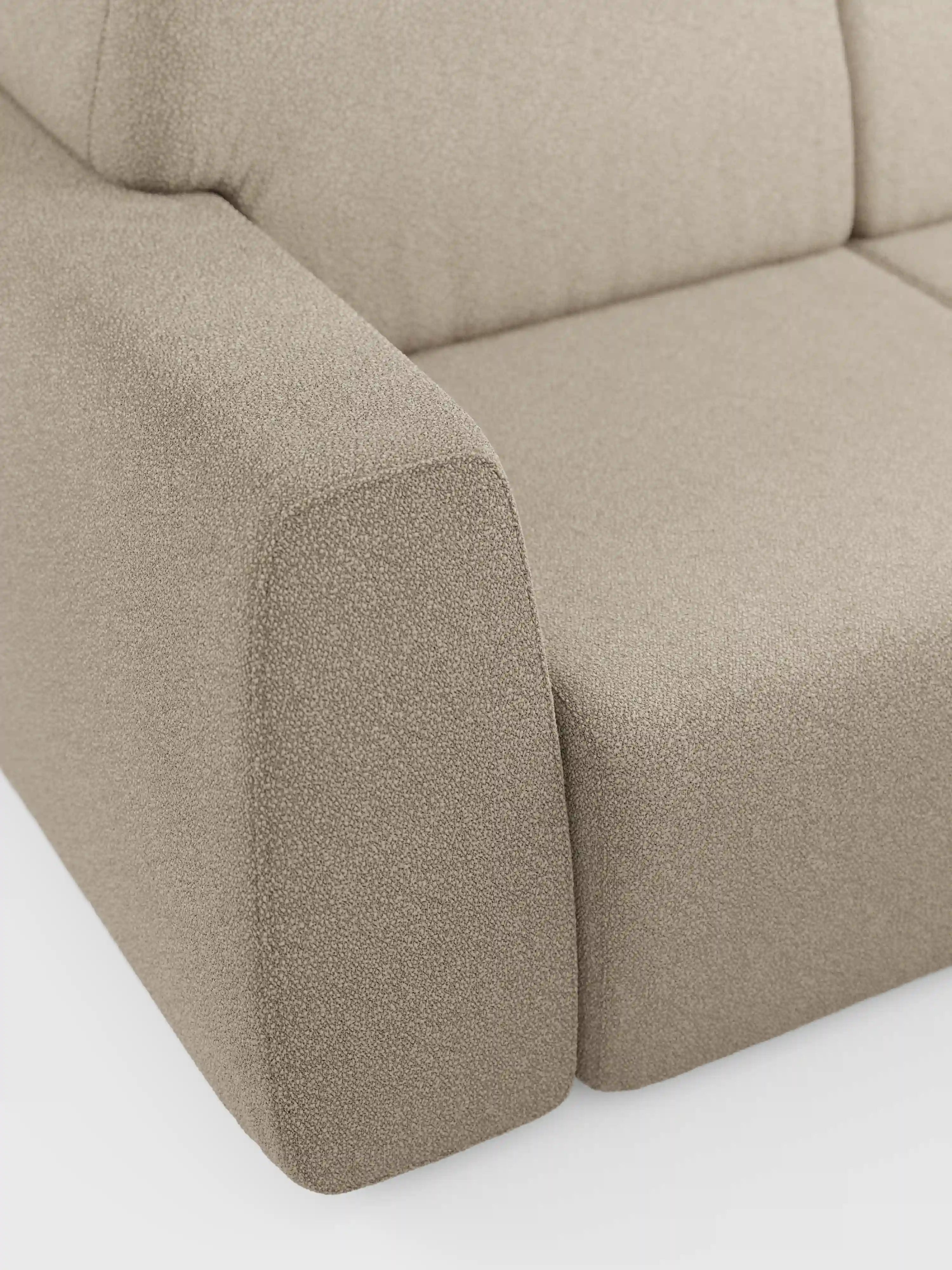 Orbit 2- and 3-seater sofa with sliding seats - fully removable cover in stain-resistant cotton-effect fabric T33