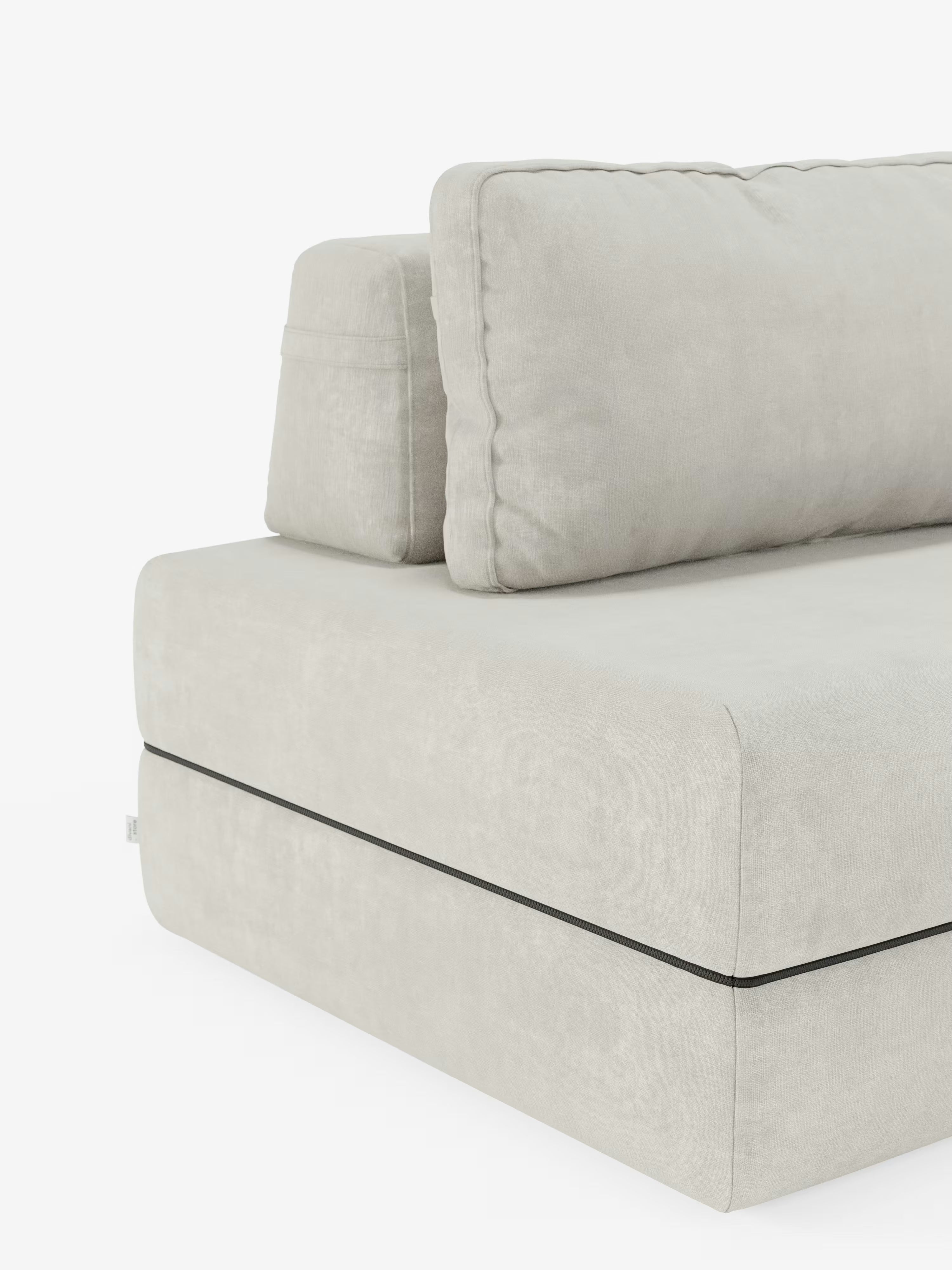 Rift fauteuil-lit avec matelas haut de 24 cm et mousse à mémoire de forme - dossier mobile et tissu antitache T31