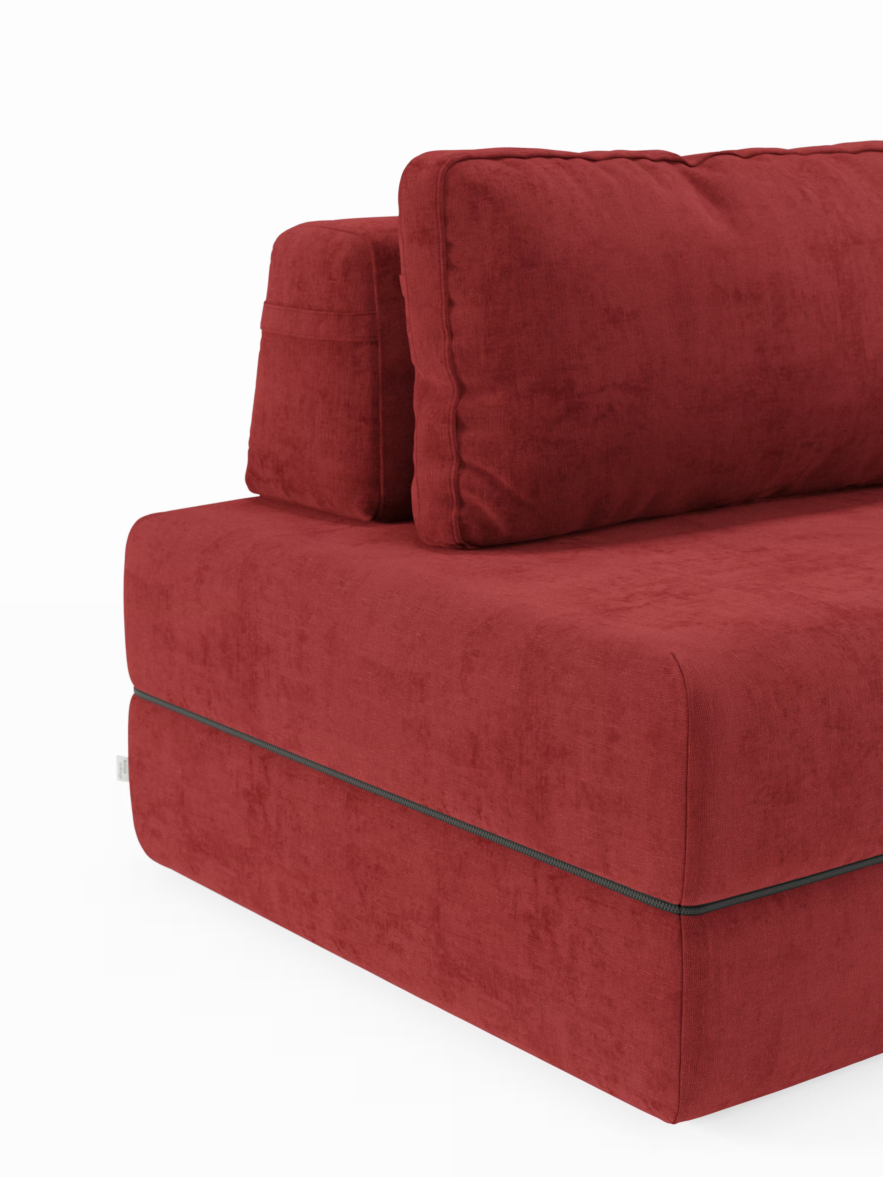 Rift poltrona letto con materasso alto 24 cm e memory foam - schienale mobile e tessuto smacchiabile T31