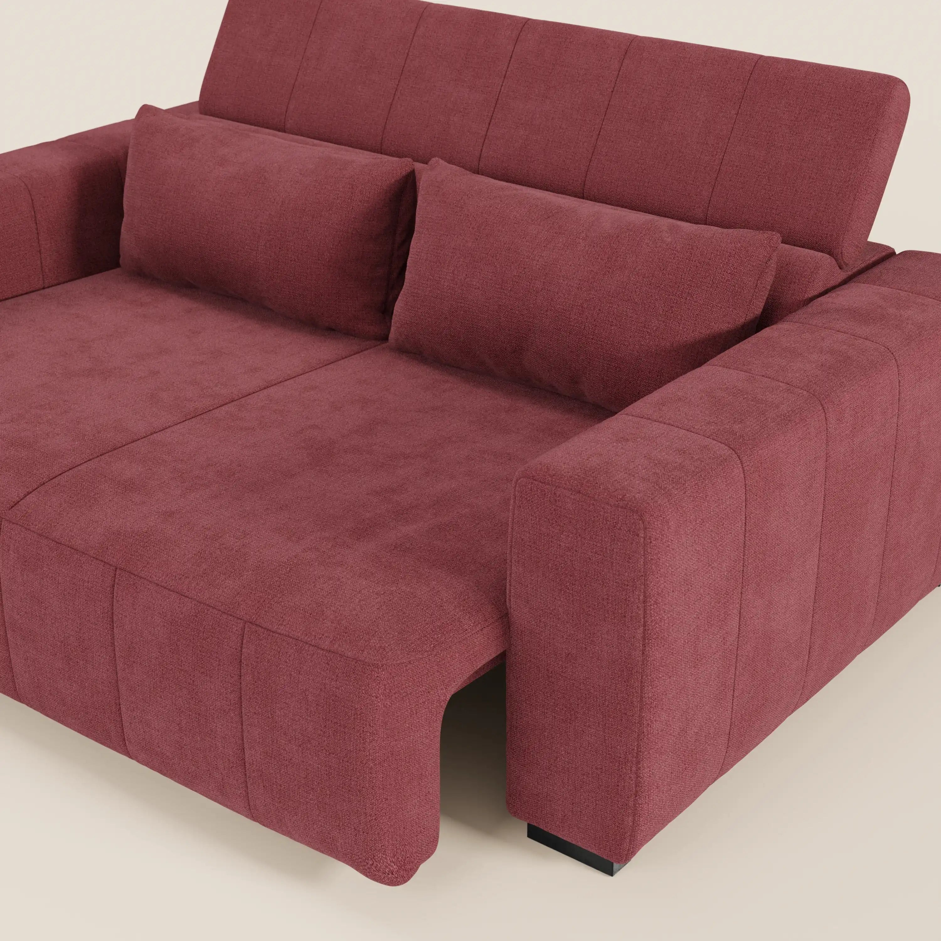 Doric divano 3 posti con sedute allungabili tramite relax elettrico - poggiatesta reclinabile in tessuto smacchiabile T23 - divani.store