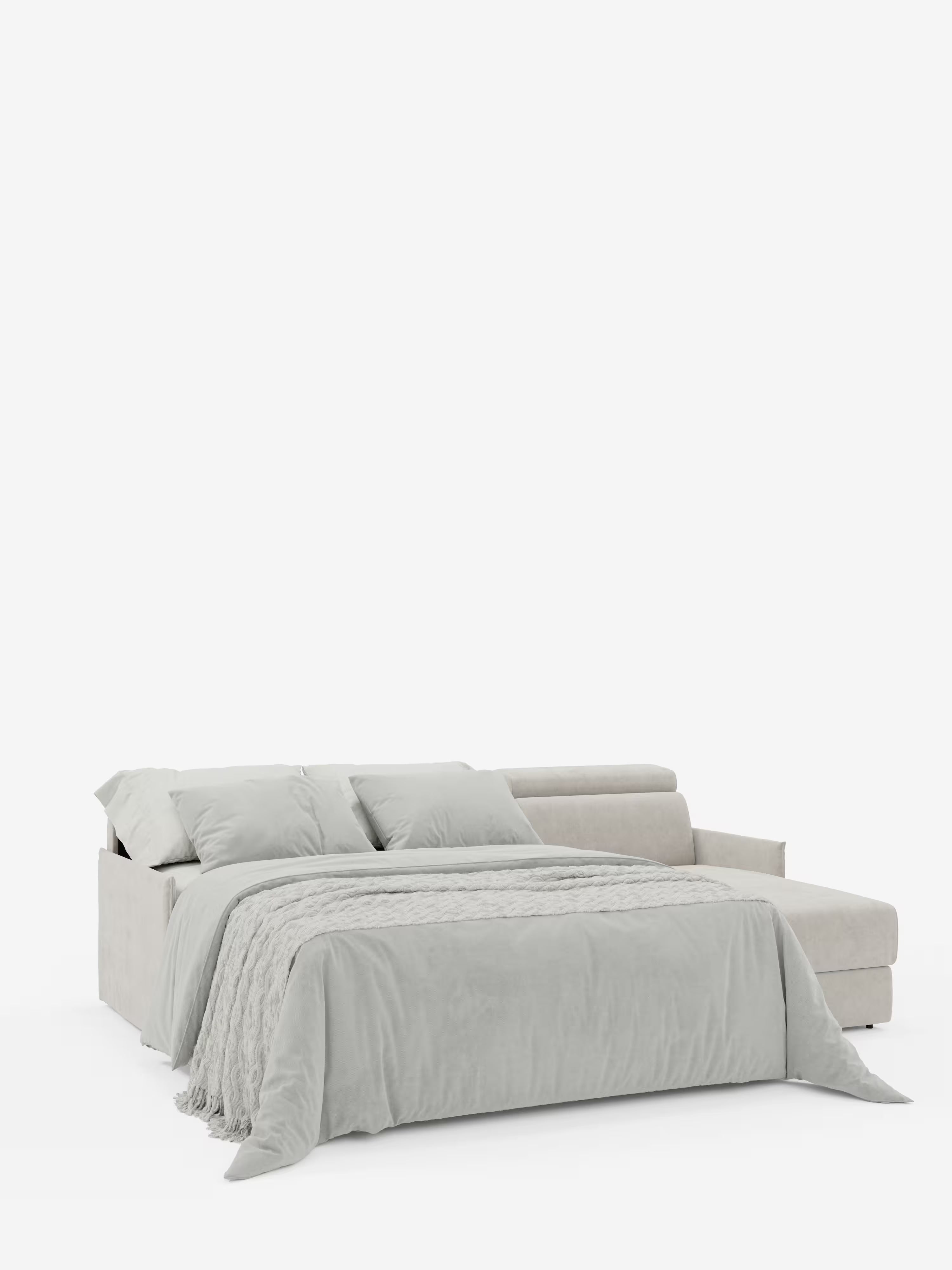 Miryam sofá cama esquinero compacto - reposacabezas reclinables y chaise longue con almacenaje en tejido antimanchas T31