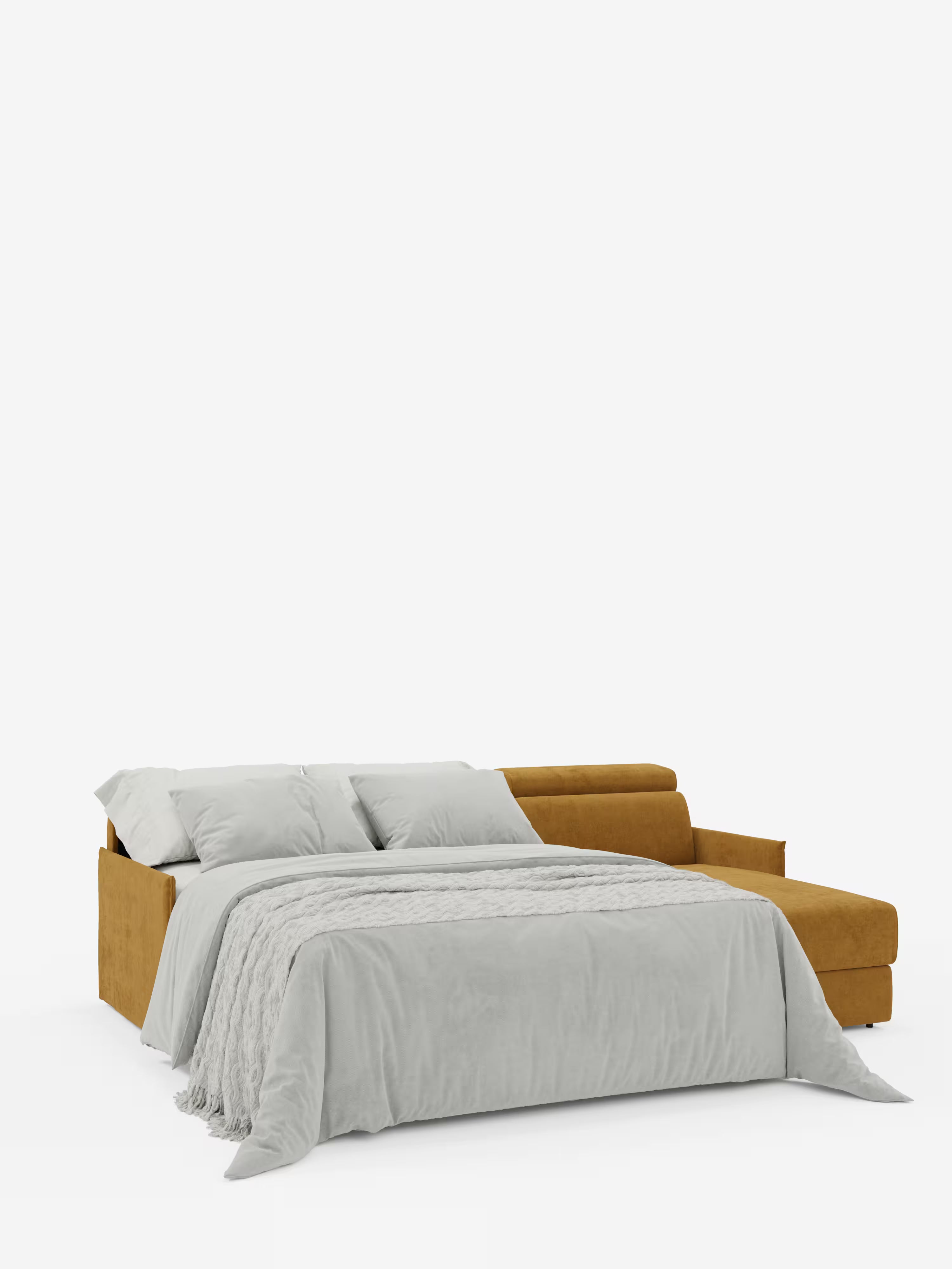 Miryam sofá cama esquinero compacto - reposacabezas reclinables y chaise longue con almacenaje en tejido antimanchas T31