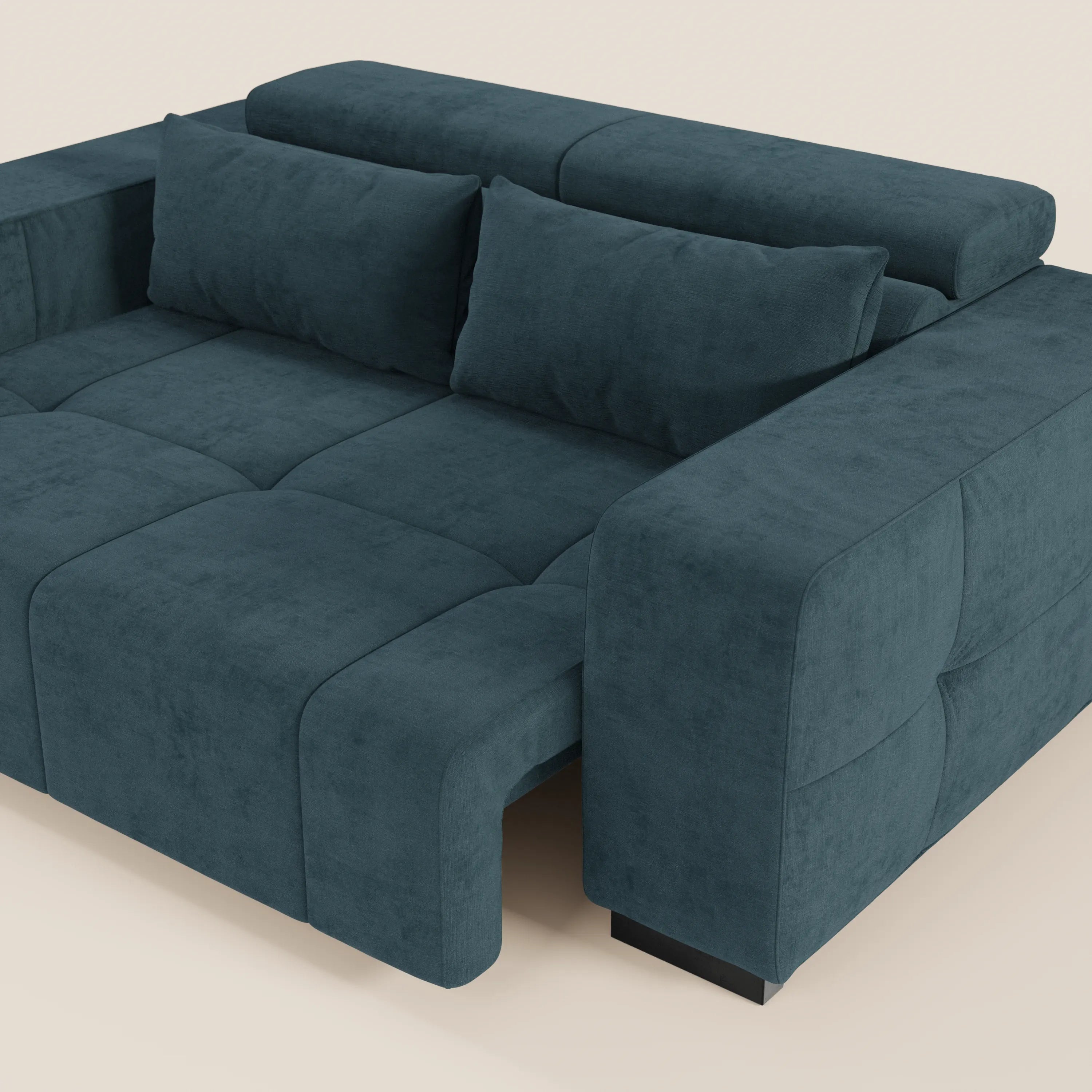 Monarch Divano con Relax Elettrico per allungamento sedute e Poggiatesta Reclinabile in tessuto morbido smacchiabile T31 - divani.store