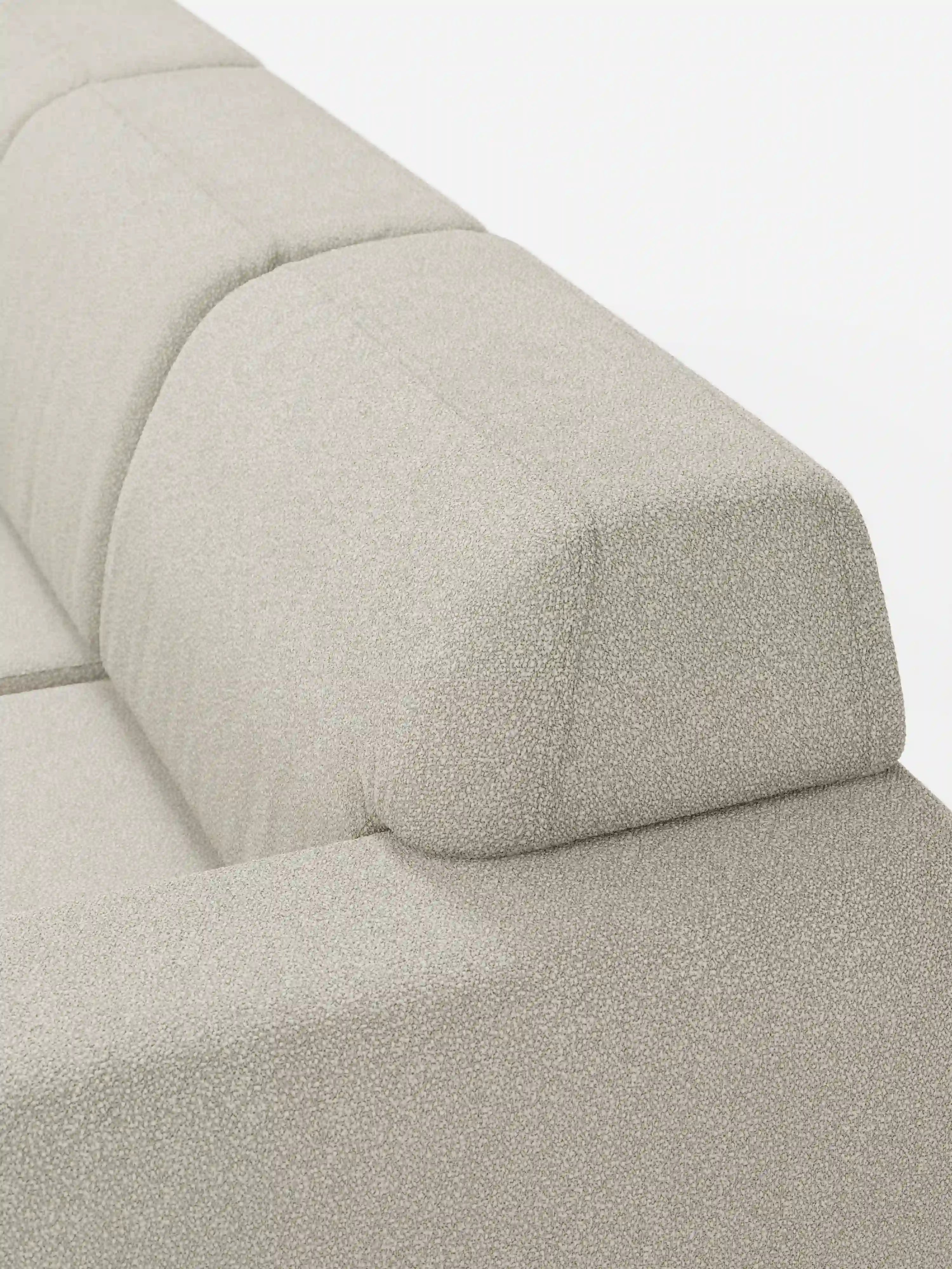 Orbit Sofa mit 3 verschiebbaren und ausziehbaren Sitzen aus schmutzabweisendem Stoff in Baumwolloptik T33