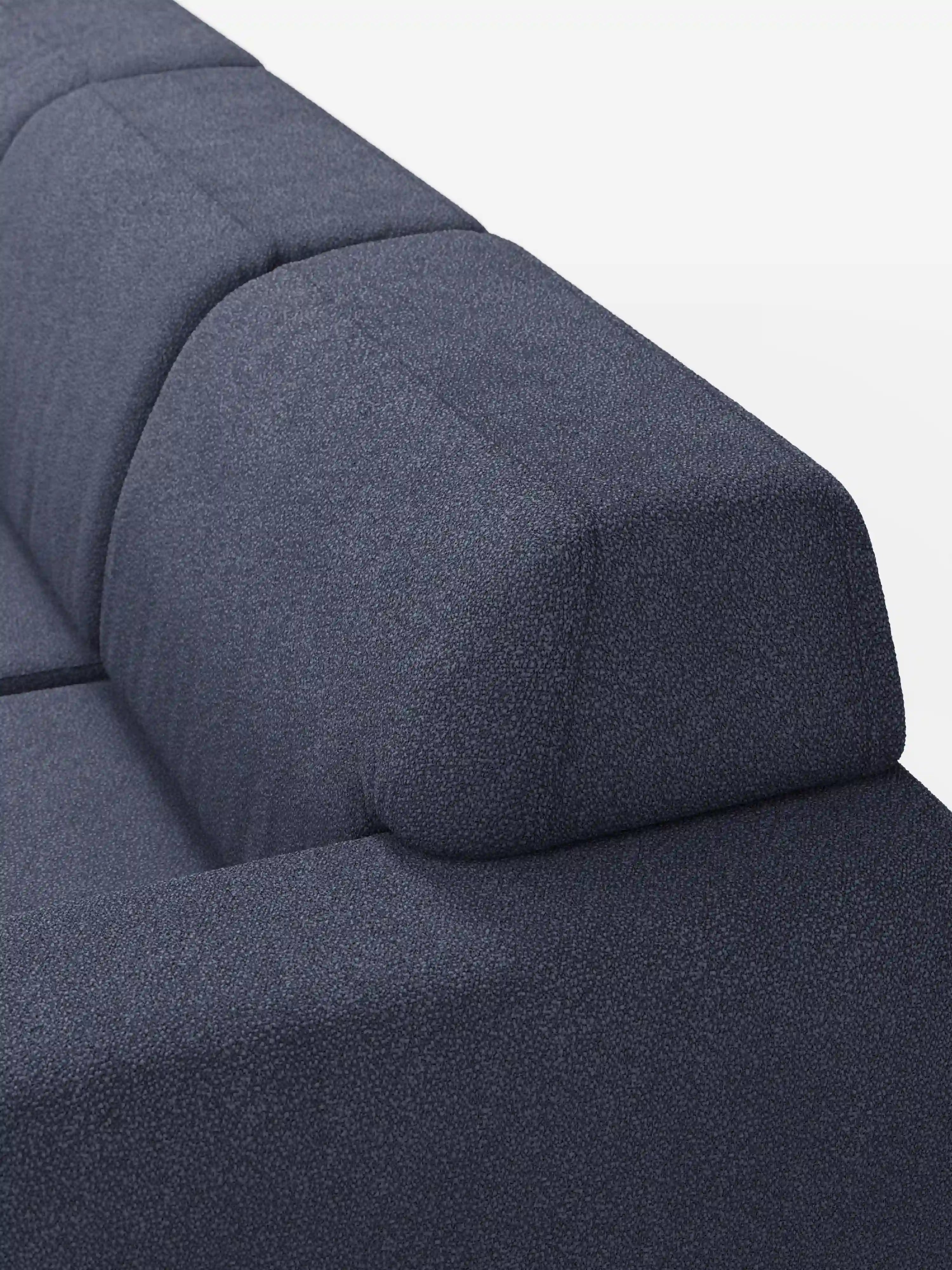 Orbit Sofa mit 3 verschiebbaren und ausziehbaren Sitzen aus schmutzabweisendem Stoff in Baumwolloptik T33