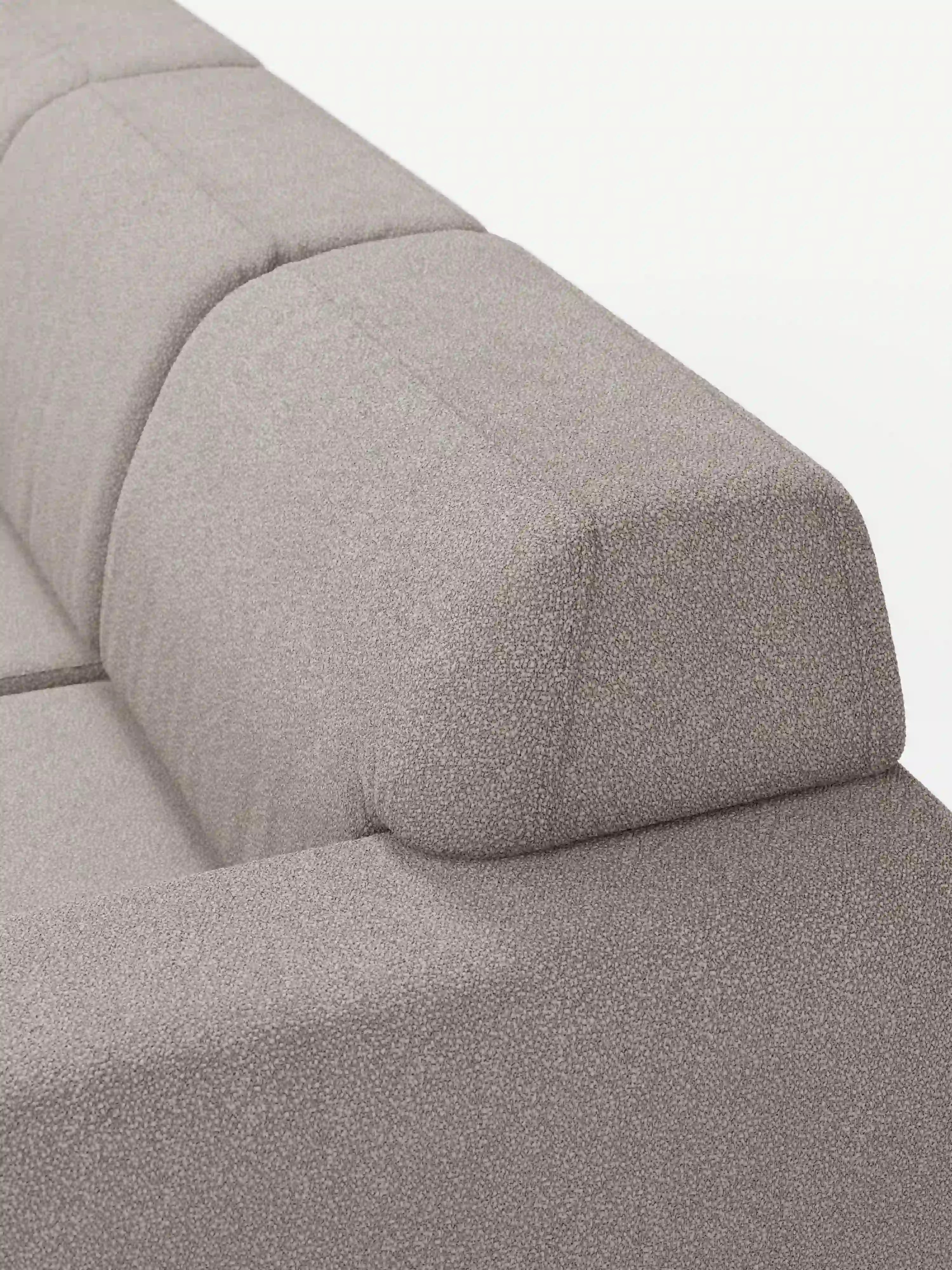 Orbit Sofa mit 3 verschiebbaren und ausziehbaren Sitzen aus schmutzabweisendem Stoff in Baumwolloptik T33