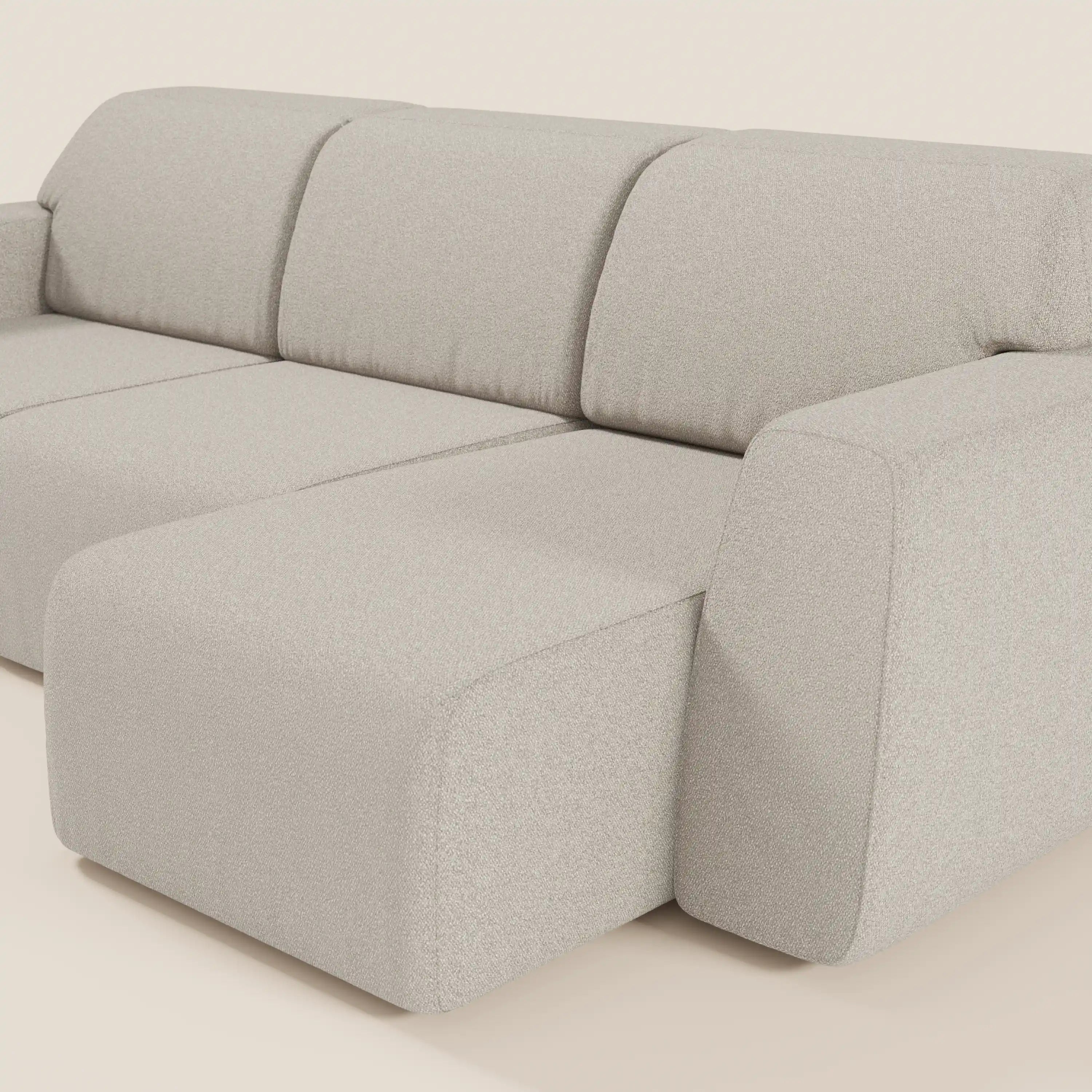 Orbit divano con 3 sedute scorrevoli e allungabili in tessuto effetto cotone smacchiabile T33 - divani.store