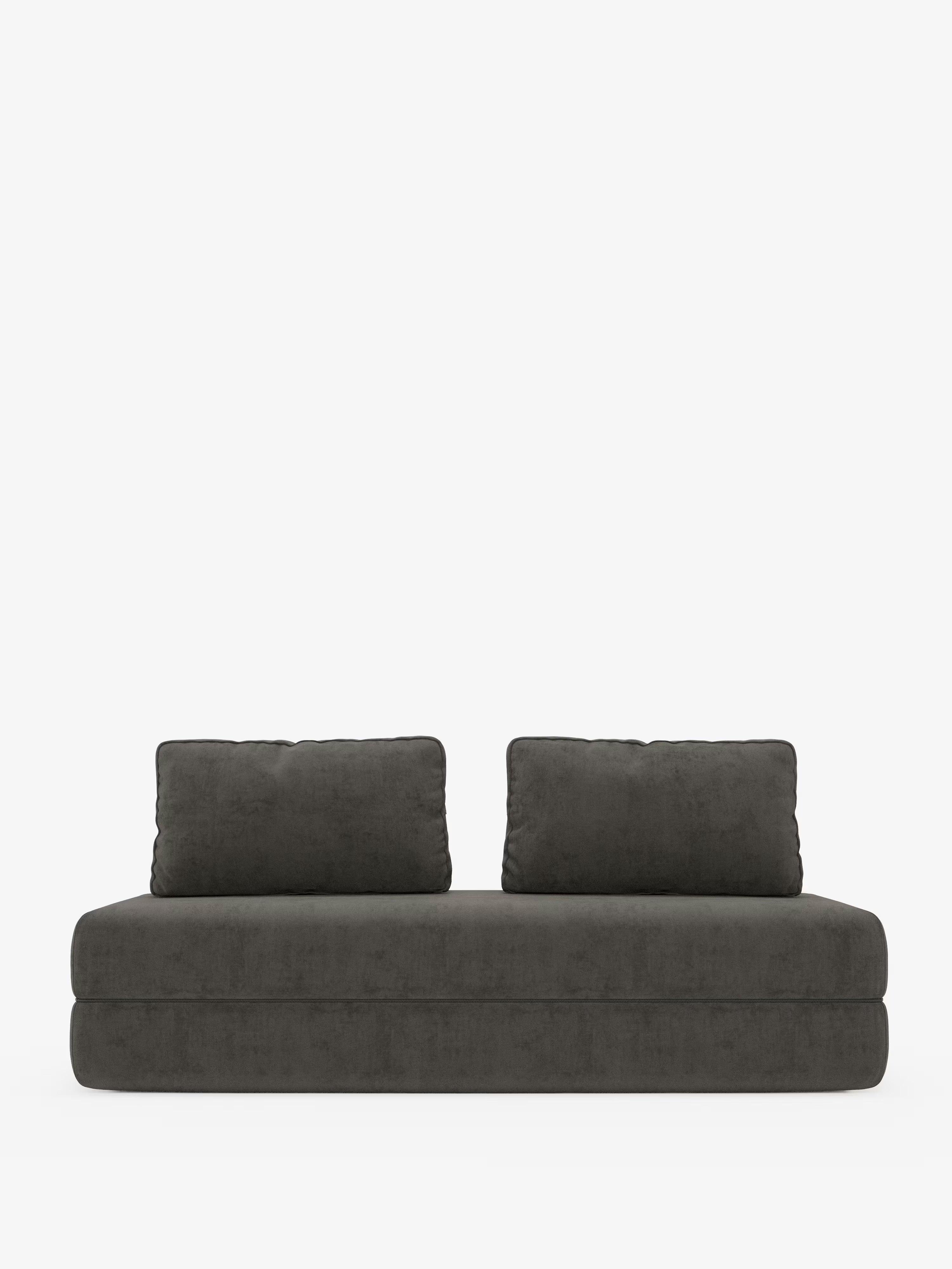 Rift divano letto matrimoniale 2 posti e 3 posti con schienali mobili - materasso alto 24 cm e memory foam in tessuto smacchiabile T31