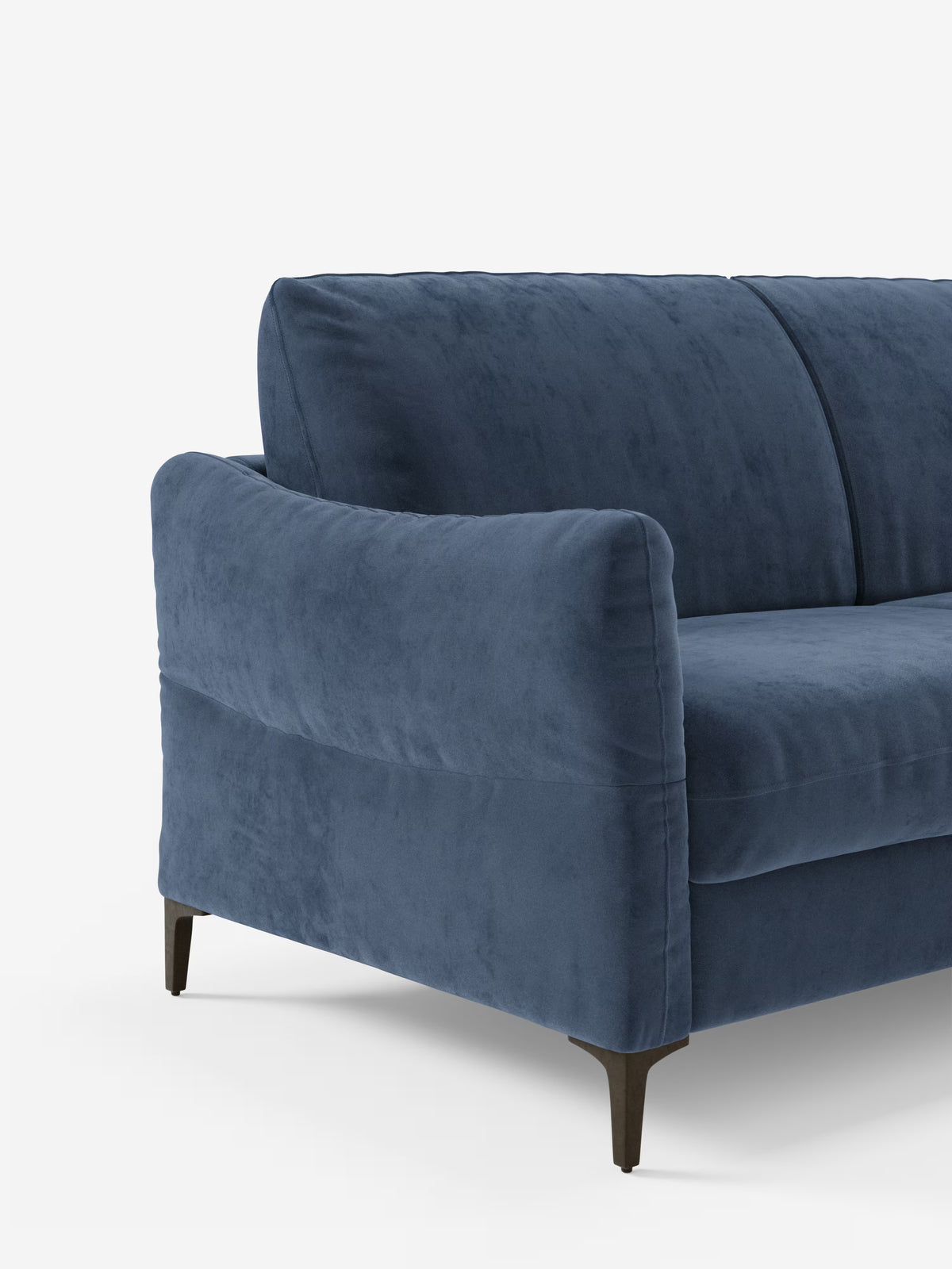 Dalia divano letto con penisola contenitore e materasso alto 18 cm - piedini alti e tessuto smacchiabile T30