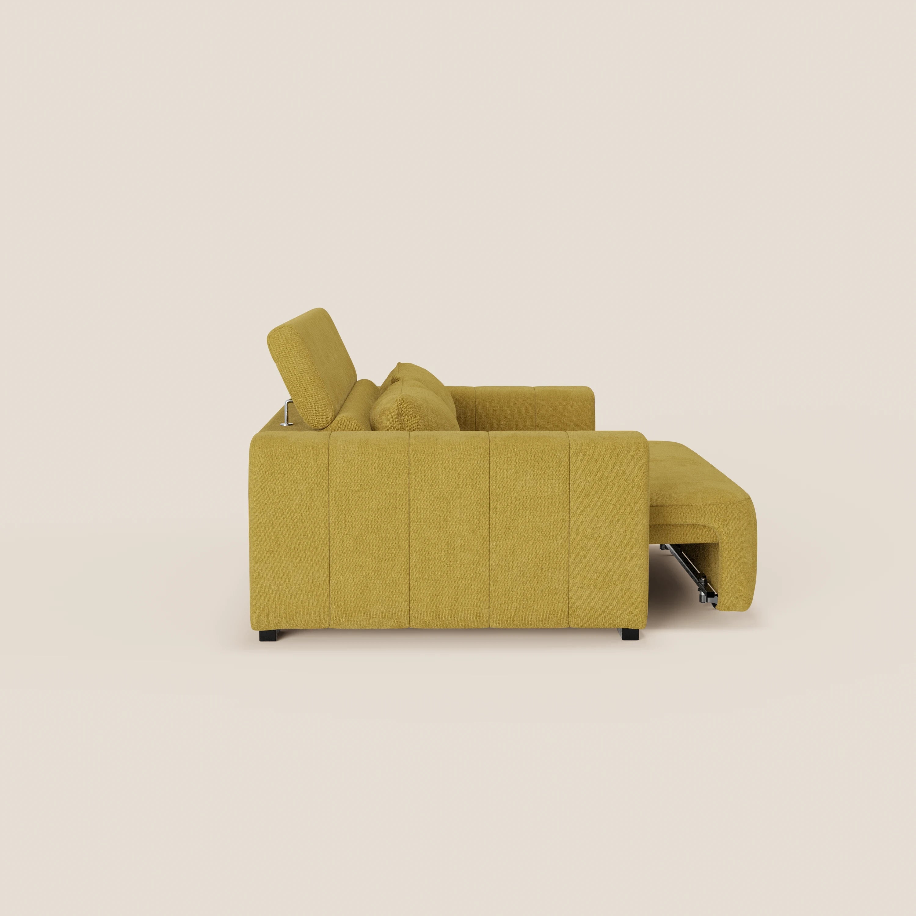 Doric divano 3 posti con sedute allungabili tramite relax elettrico - poggiatesta reclinabile in tessuto smacchiabile T23 - divani.store