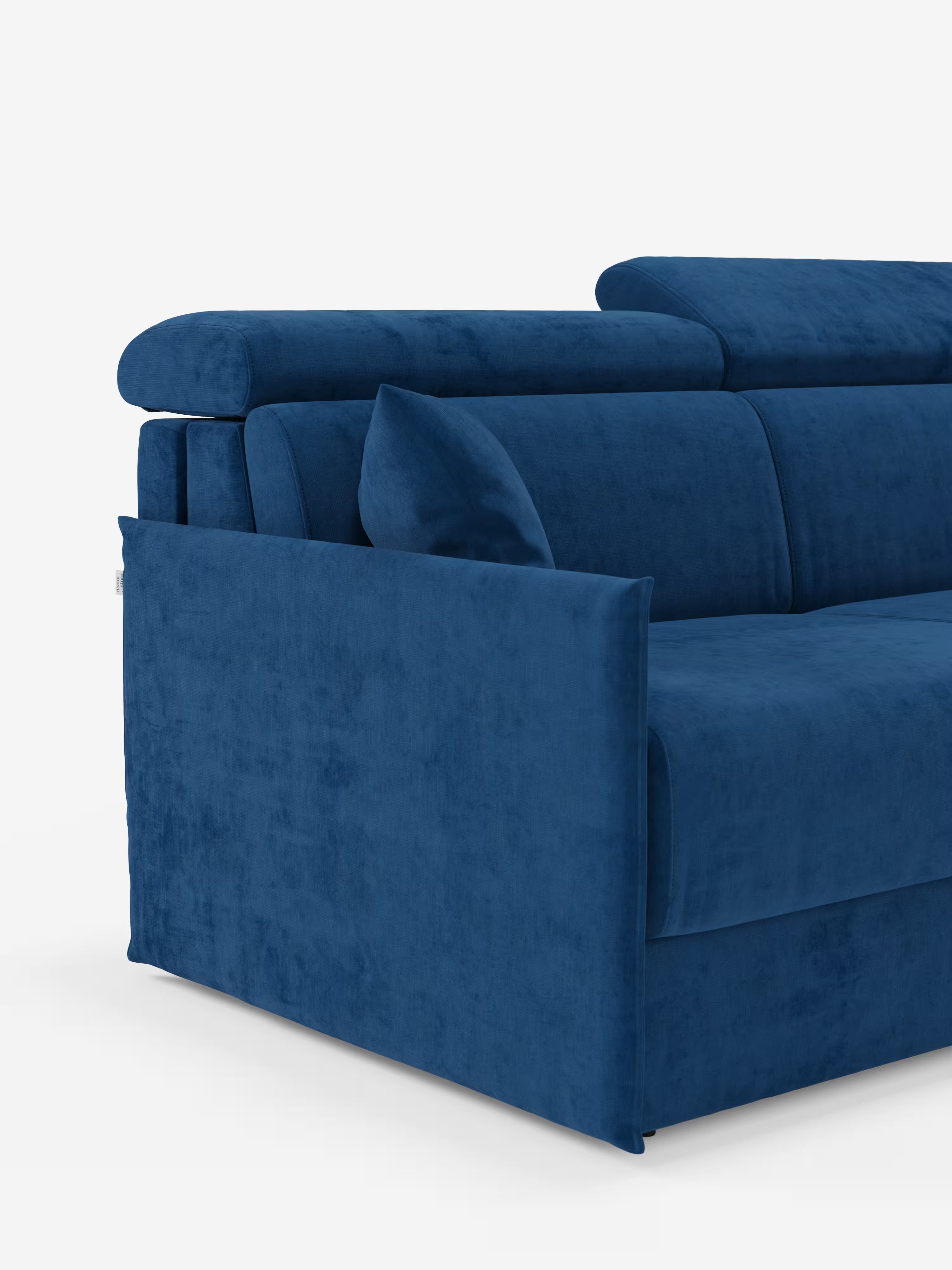 Miryam sofá cama esquinero compacto - reposacabezas reclinables y chaise longue con almacenaje en tejido antimanchas T31
