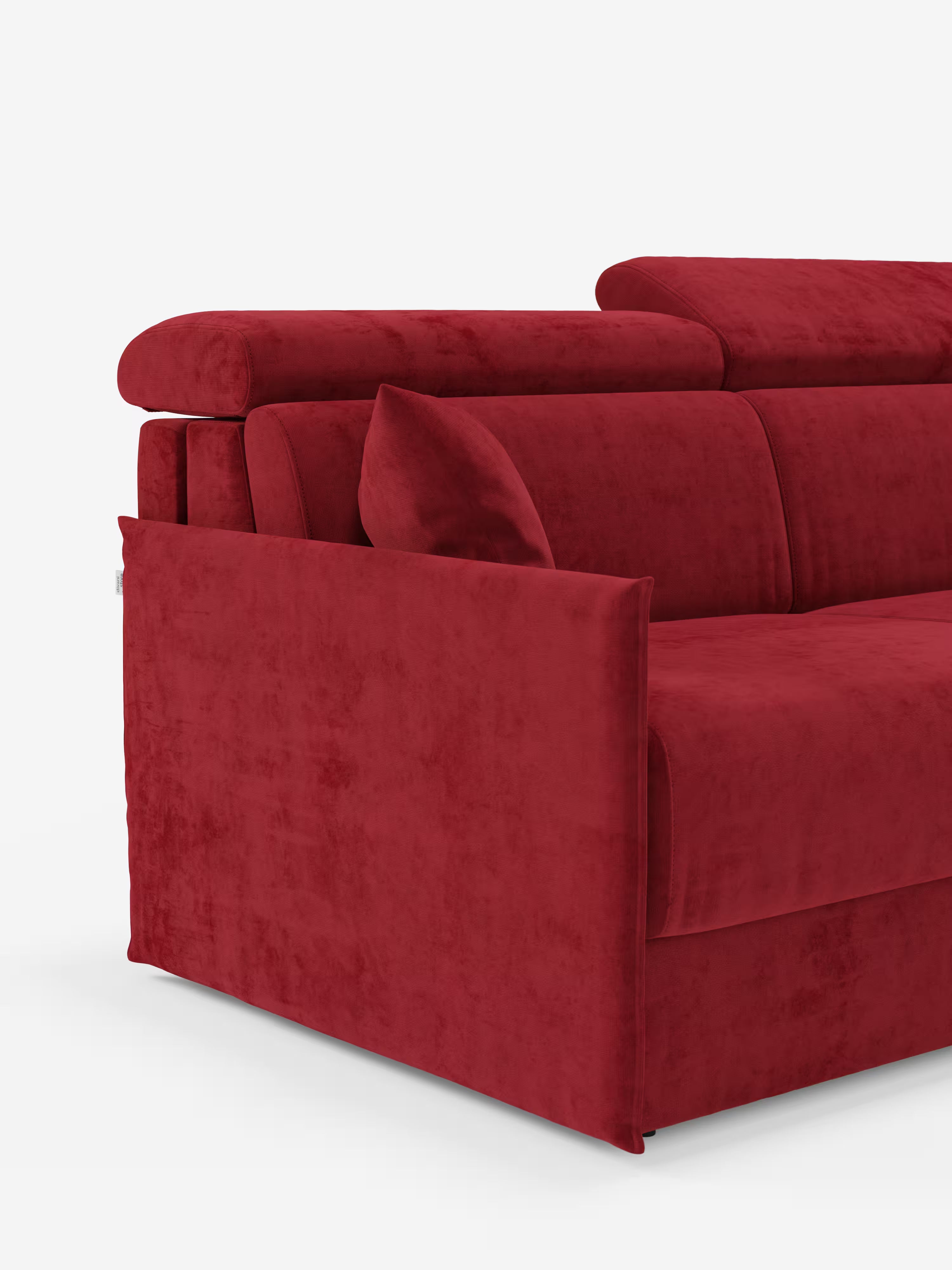 Miryam sofá cama esquinero compacto - reposacabezas reclinables y chaise longue con almacenaje en tejido antimanchas T31