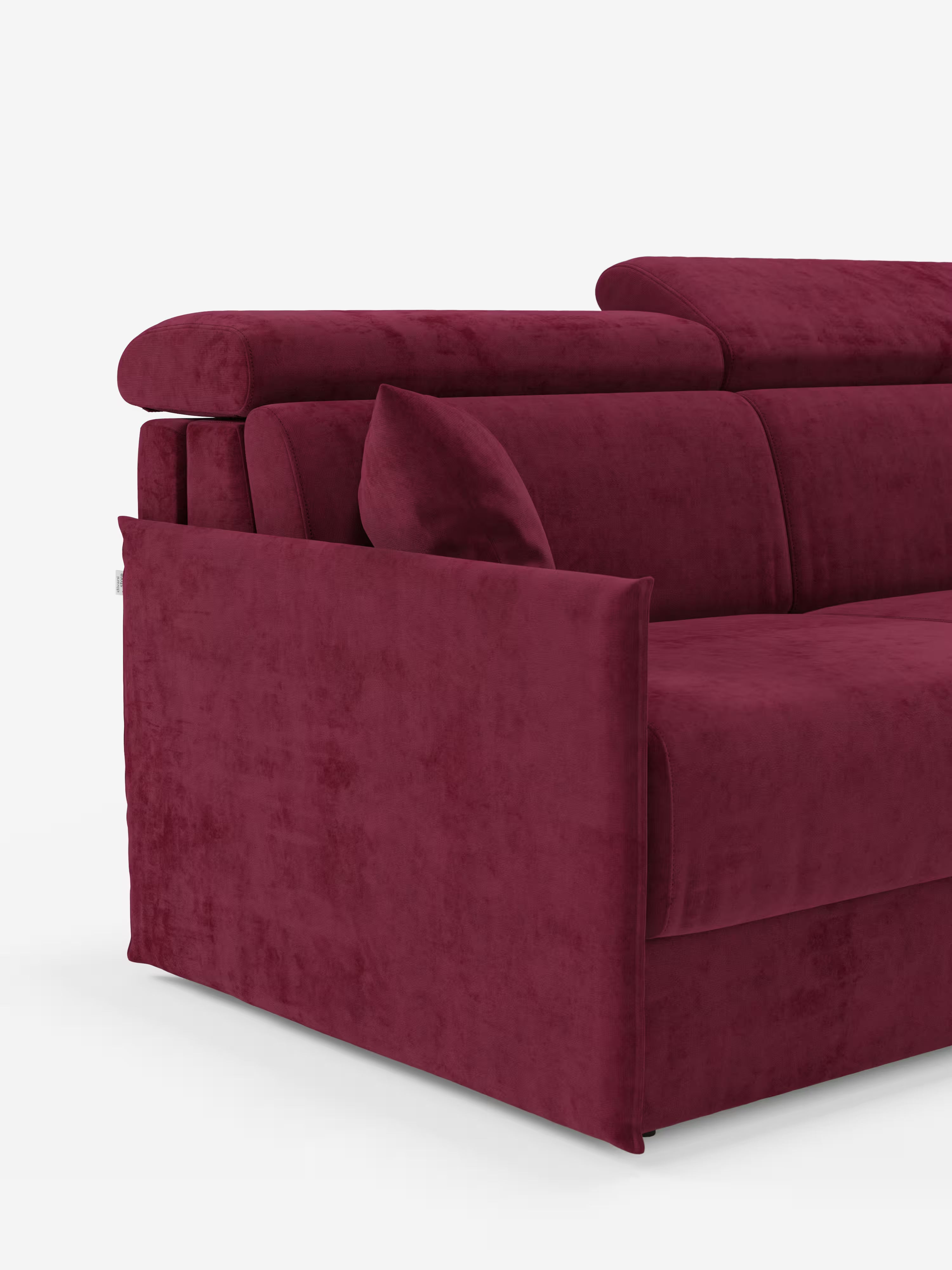 Miryam sofá cama esquinero compacto - reposacabezas reclinables y chaise longue con almacenaje en tejido antimanchas T31