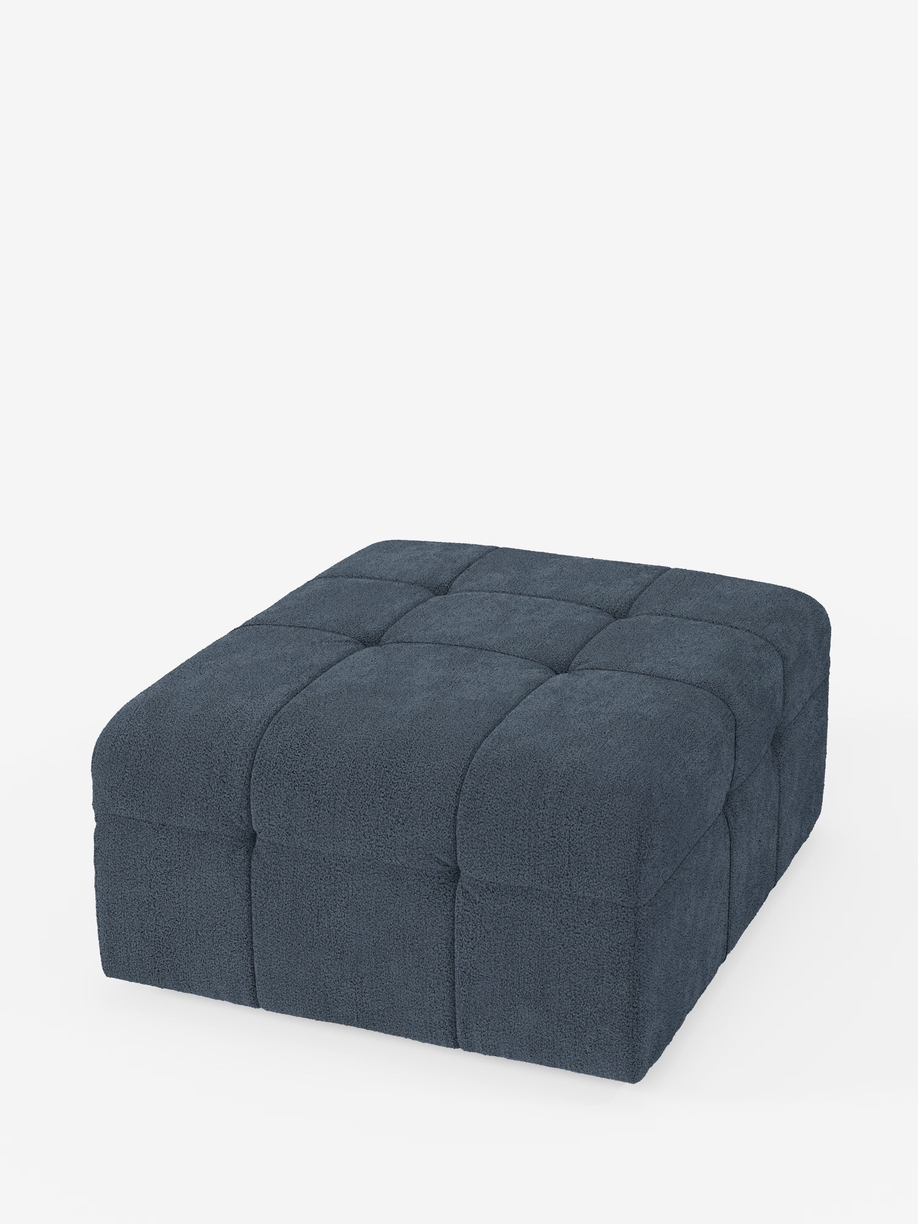 Mosaic Pouf et module en bouclé - 96 x 77 cm, design capitonné en tissu détachable T21