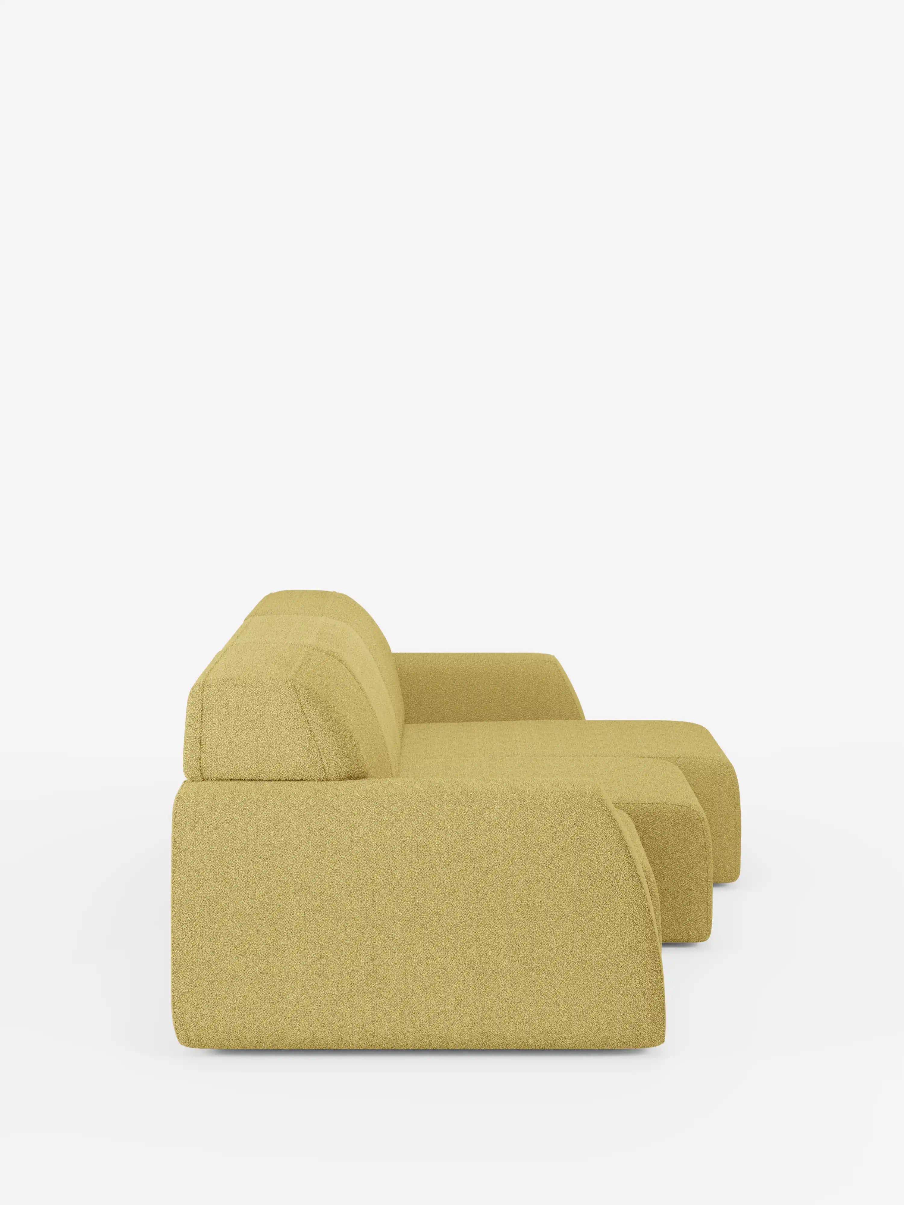 Orbit Sofa mit 3 verschiebbaren und ausziehbaren Sitzen aus schmutzabweisendem Stoff in Baumwolloptik T33