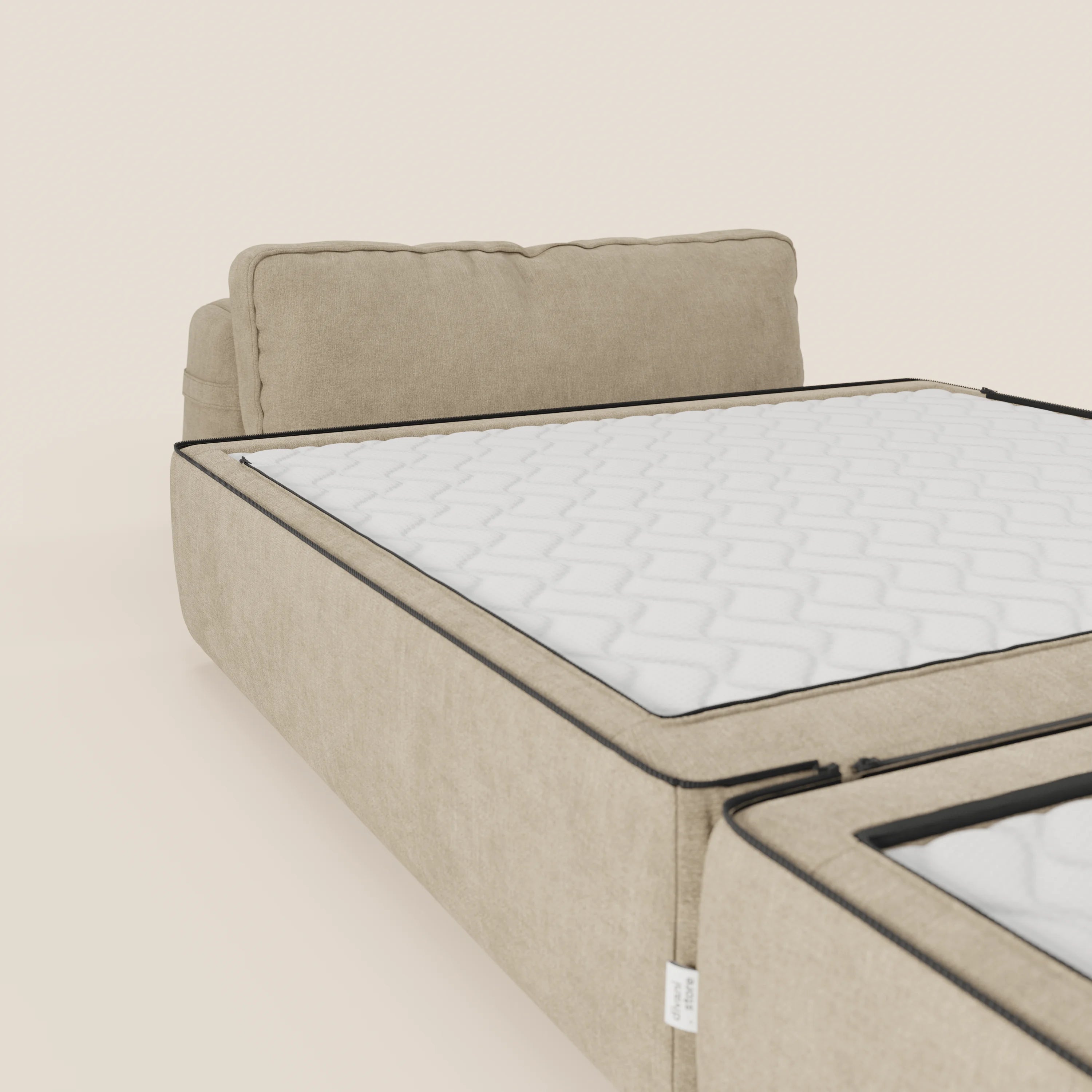 Rift poltrona letto con materasso alto 22 cm e memory foam - schienale mobile e tessuto smacchiabile T31 - divani.store