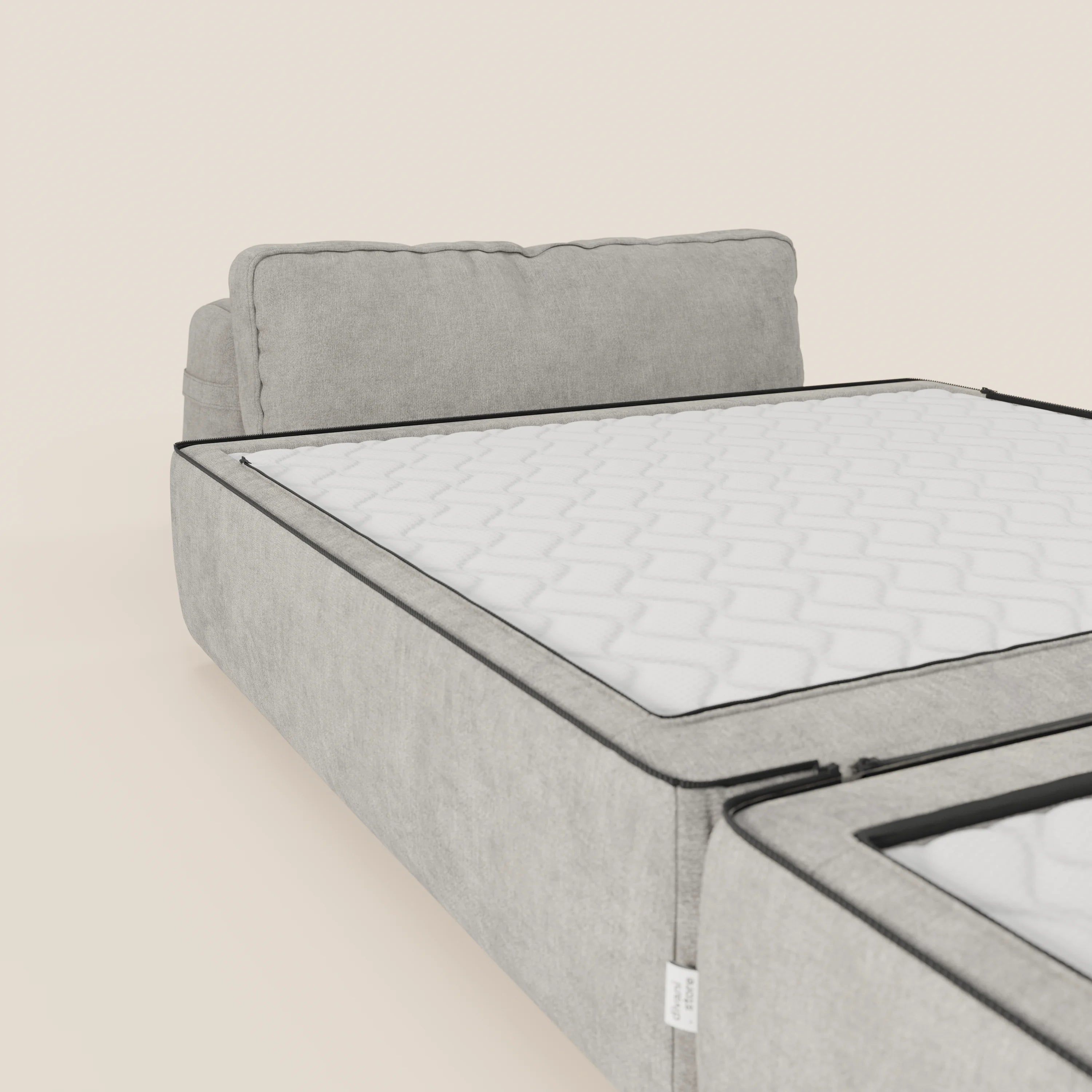 Rift poltrona letto con materasso alto 22 cm e memory foam - schienale mobile e tessuto smacchiabile T31 - divani.store