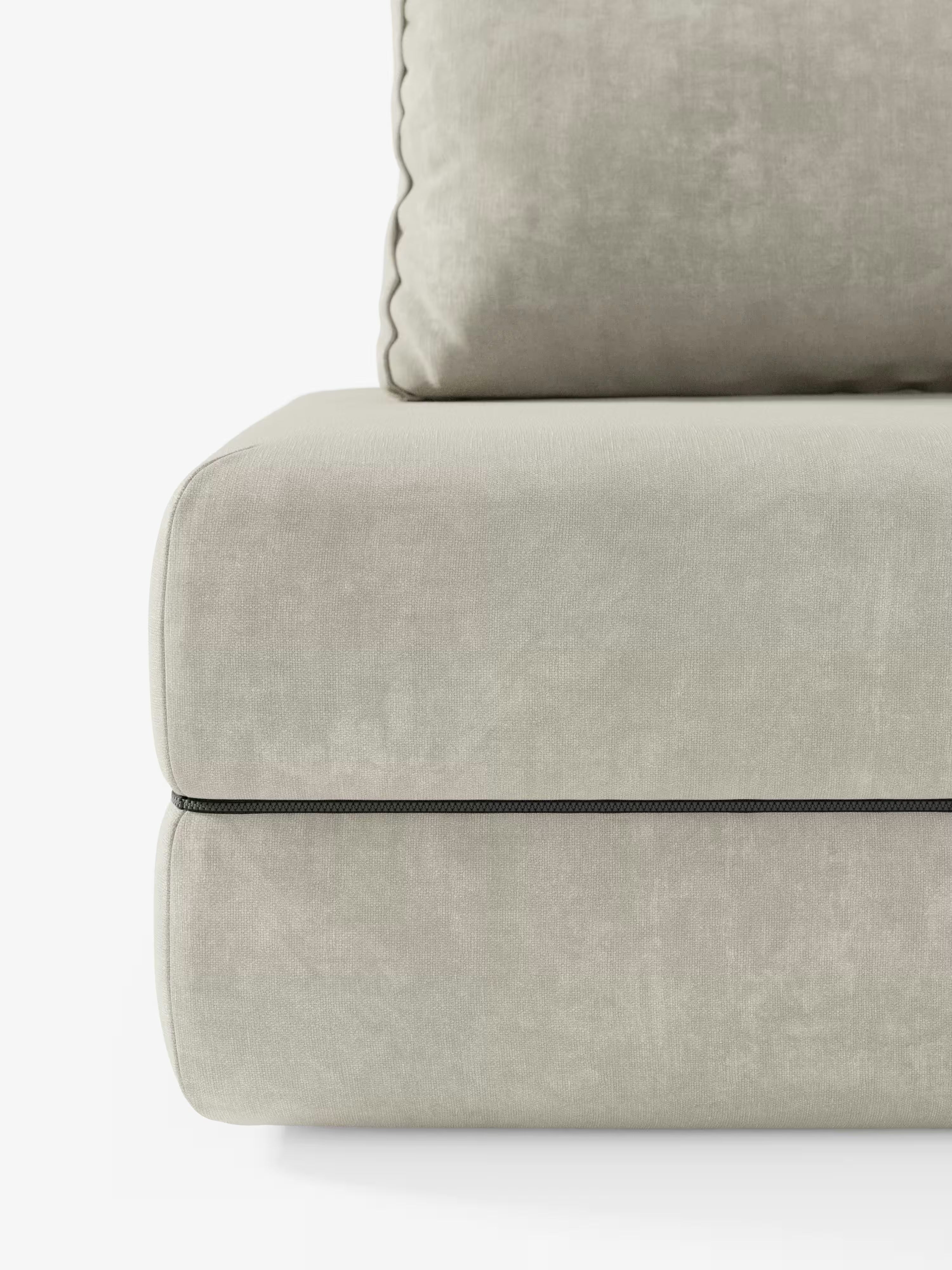 Rift divano letto matrimoniale 2 posti e 3 posti con schienali mobili - materasso alto 24 cm e memory foam in tessuto smacchiabile T31
