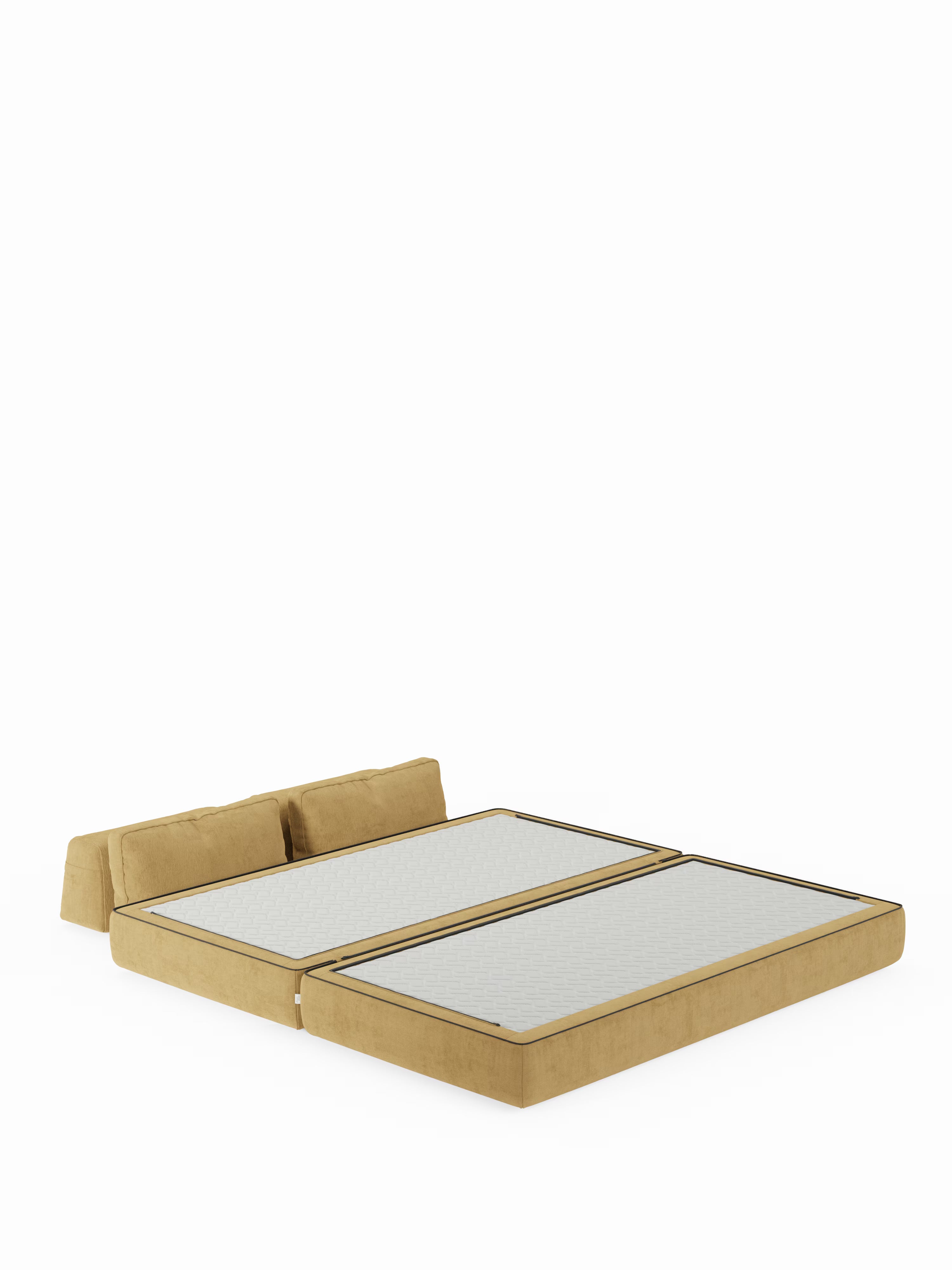 Rift divano letto matrimoniale 2 posti e 3 posti con schienali mobili - materasso alto 22 cm e memory foam in T31