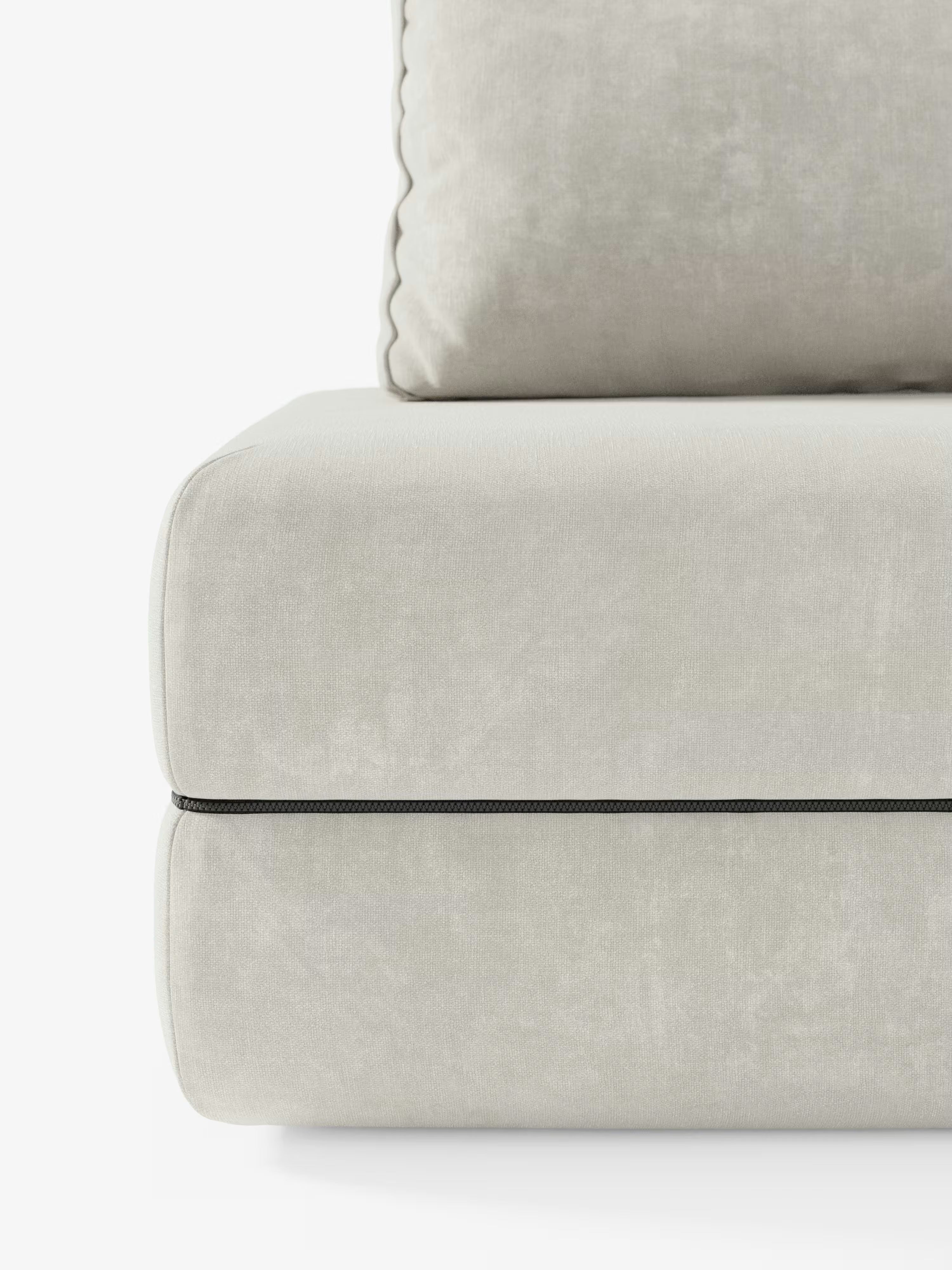 Rift divano letto matrimoniale 2 posti e 3 posti con schienali mobili - materasso alto 24 cm e memory foam in tessuto smacchiabile T31