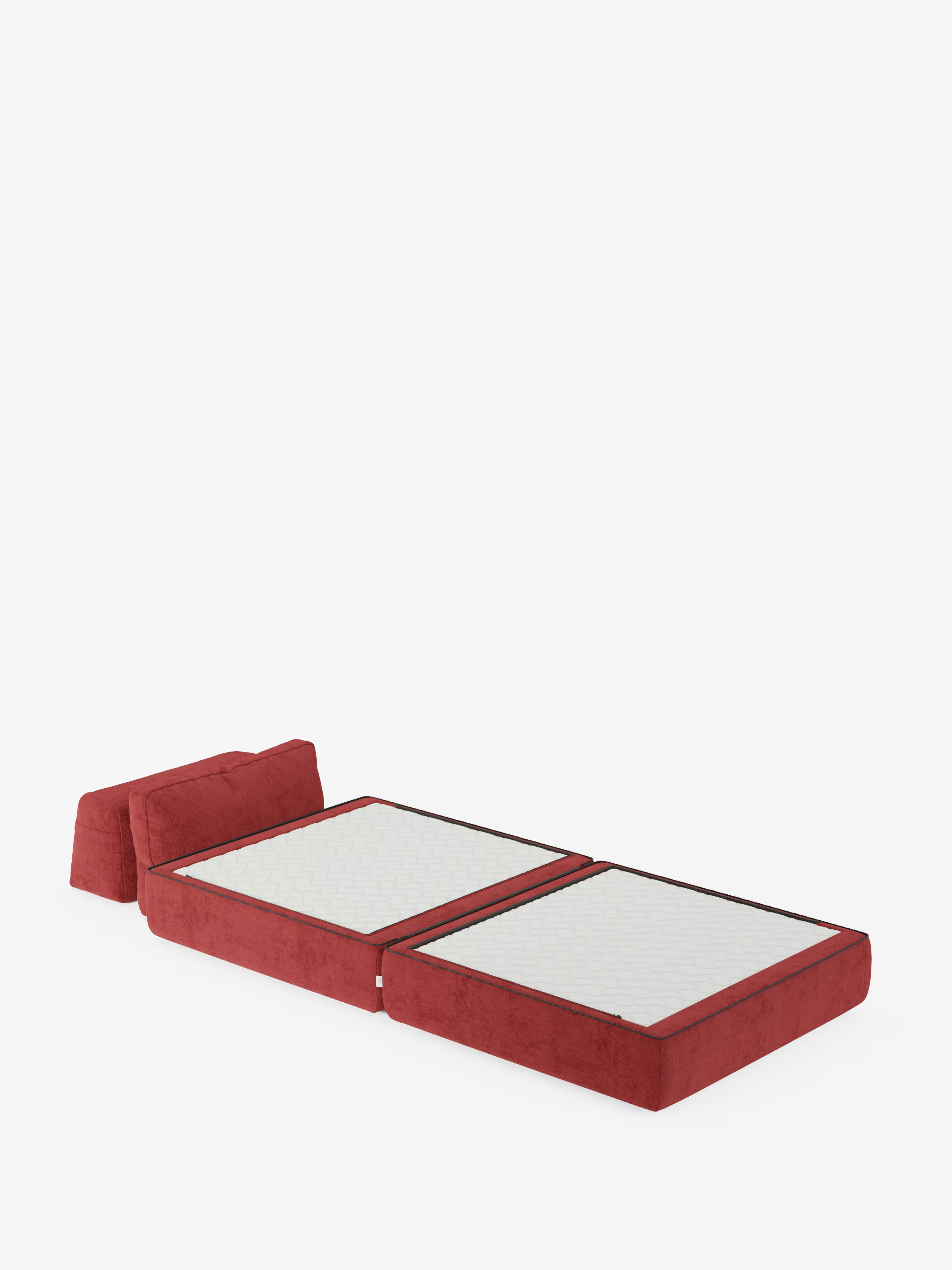 Rift fauteuil-lit avec matelas haut de 24 cm et mousse à mémoire de forme - dossier mobile et tissu antitache T31