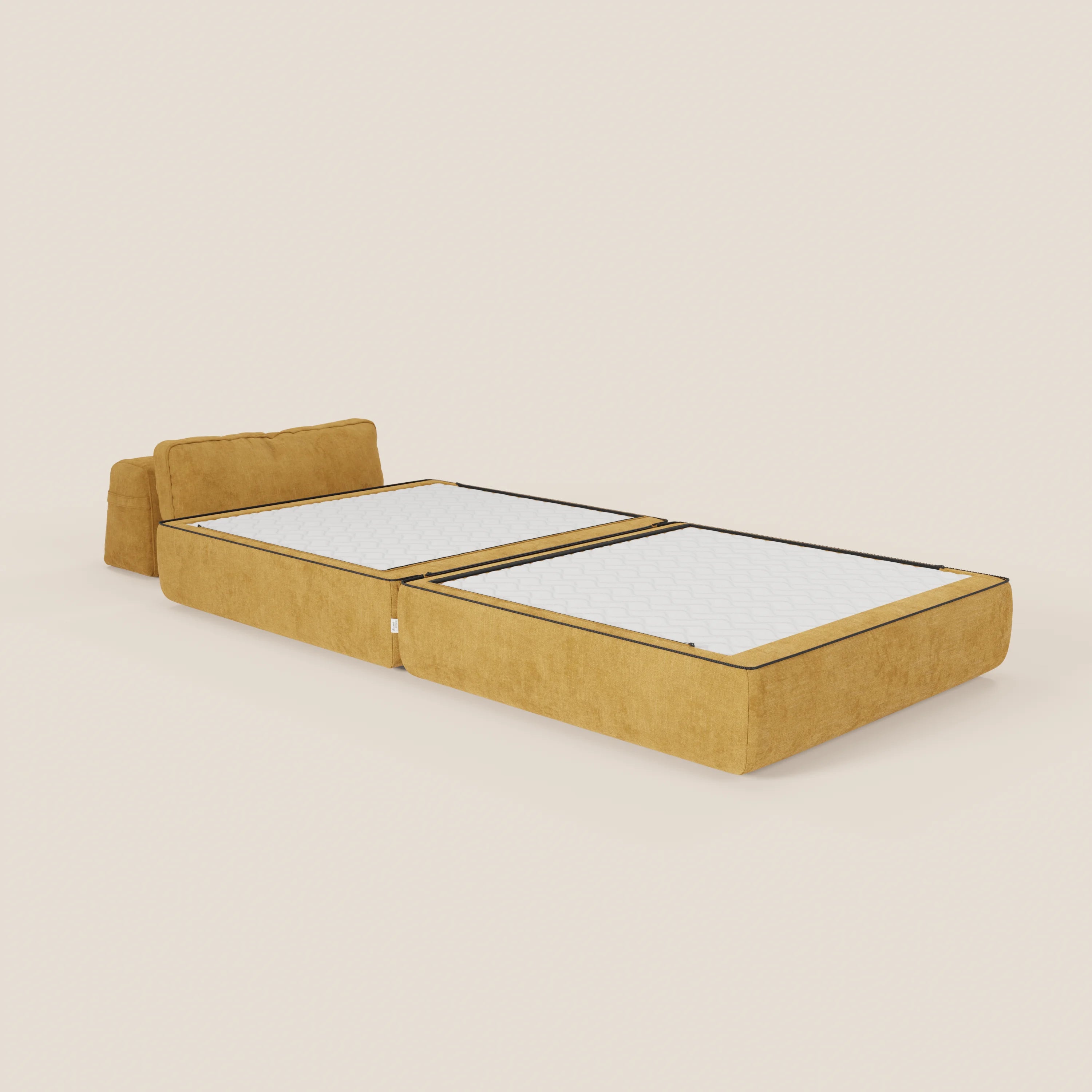 Rift poltrona letto con materasso alto 22 cm e memory foam - schienale mobile e tessuto smacchiabile T31 - divani.store