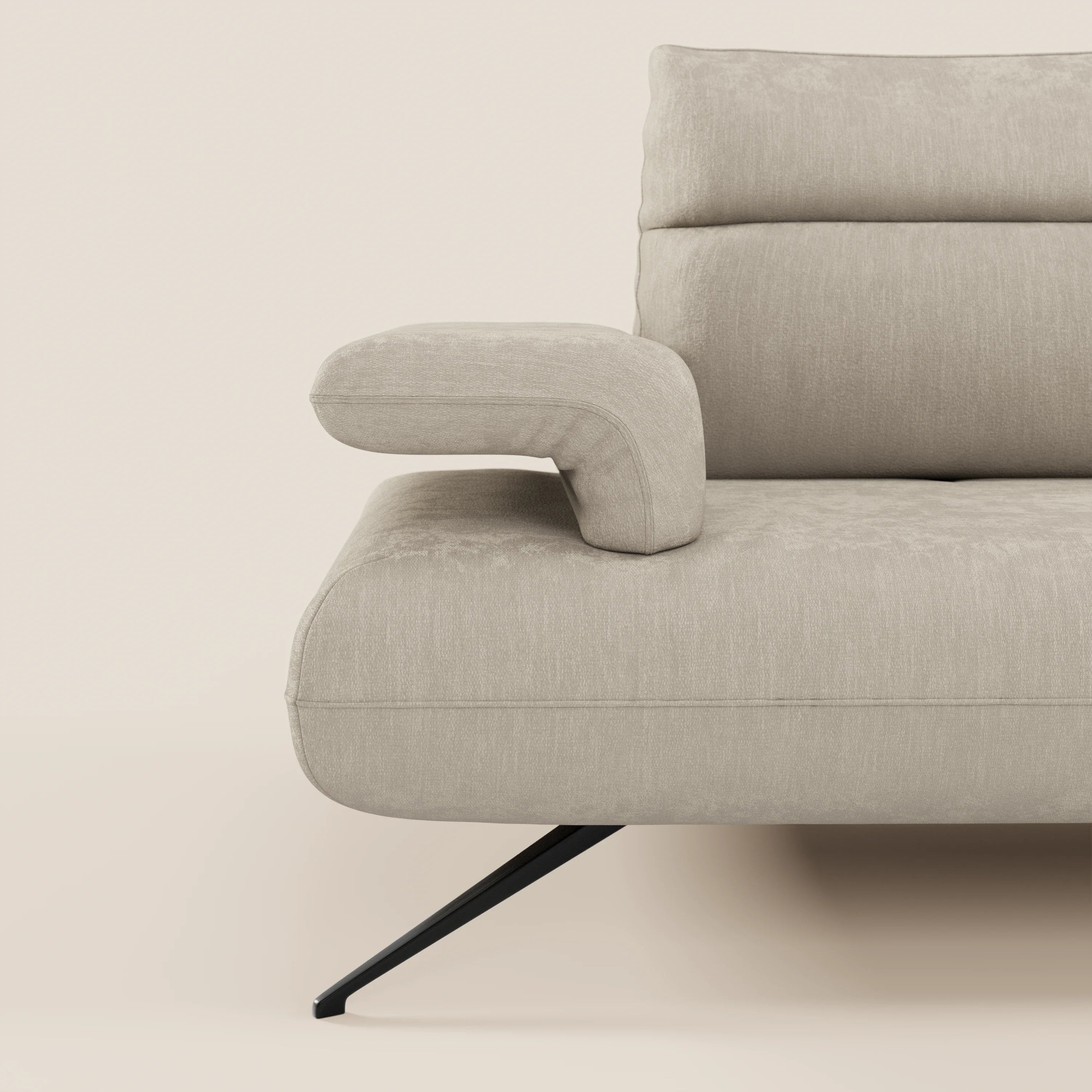 Aeris Divano con schienali traslanti e braccioli regolabili in morbido tessuto impermeabile T27 - divani.store